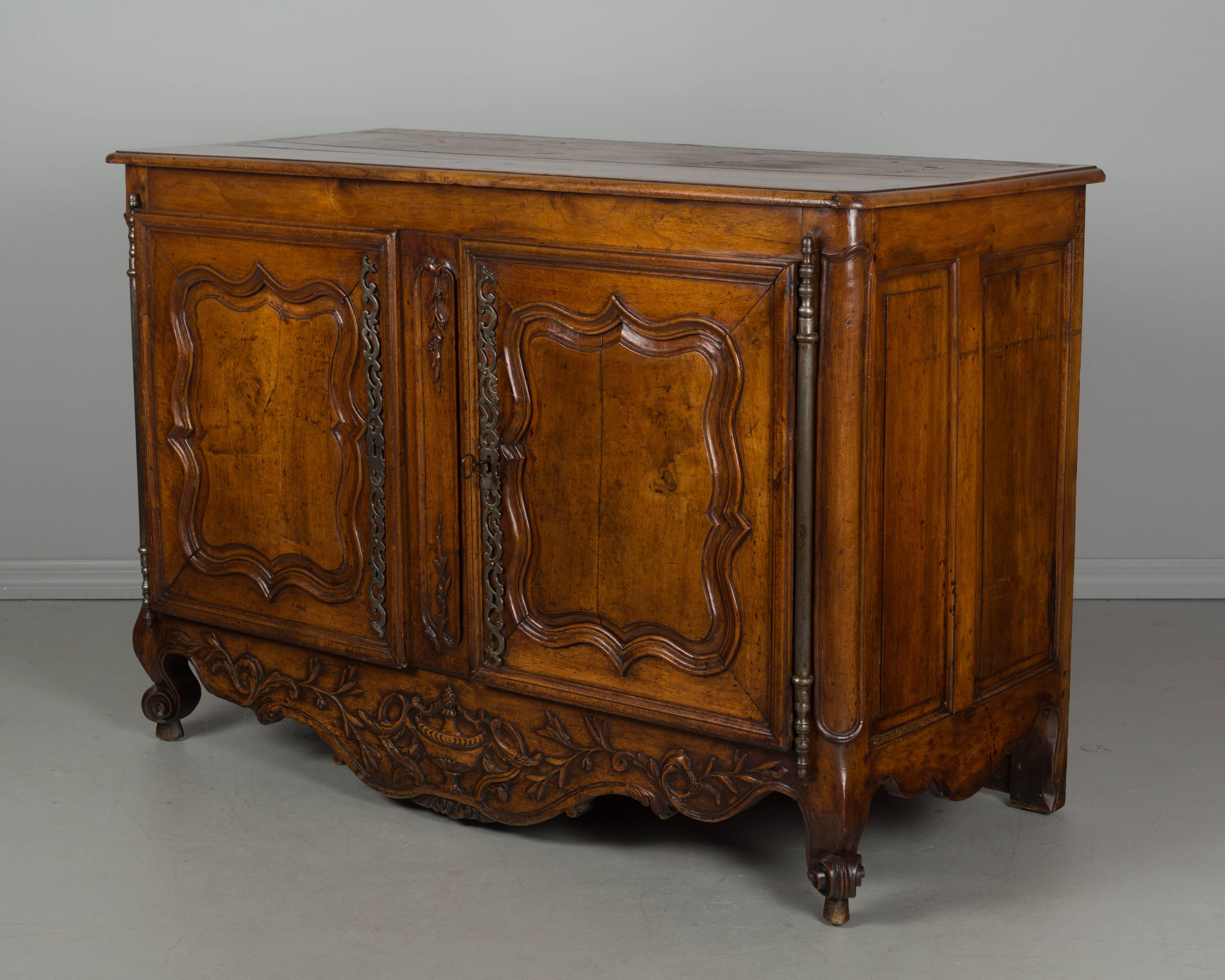 French Louis XV Buffet a Deux Corps or Sideboard 1