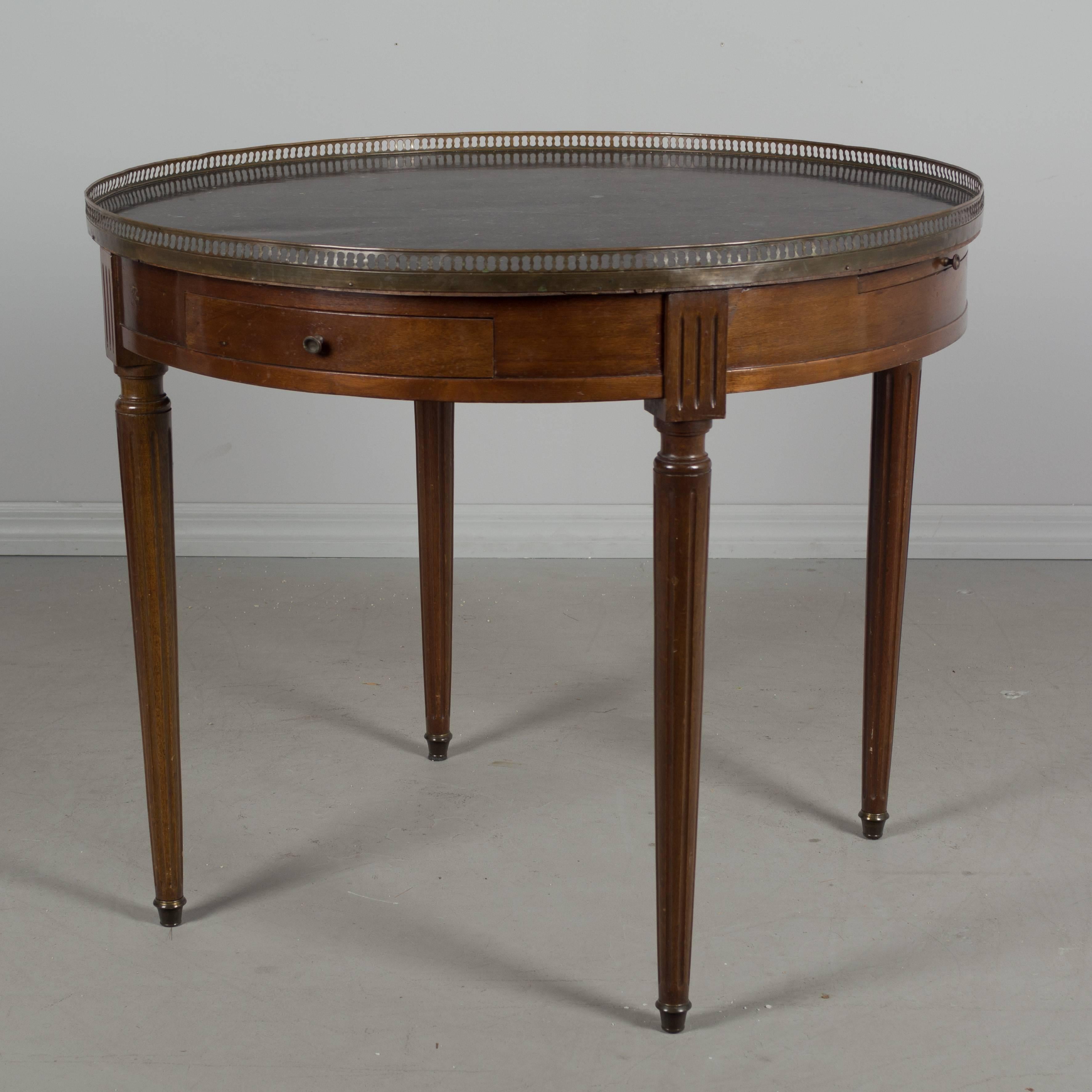 French 19th Century Louis XVI Style Marble-Top Bouillotte Table