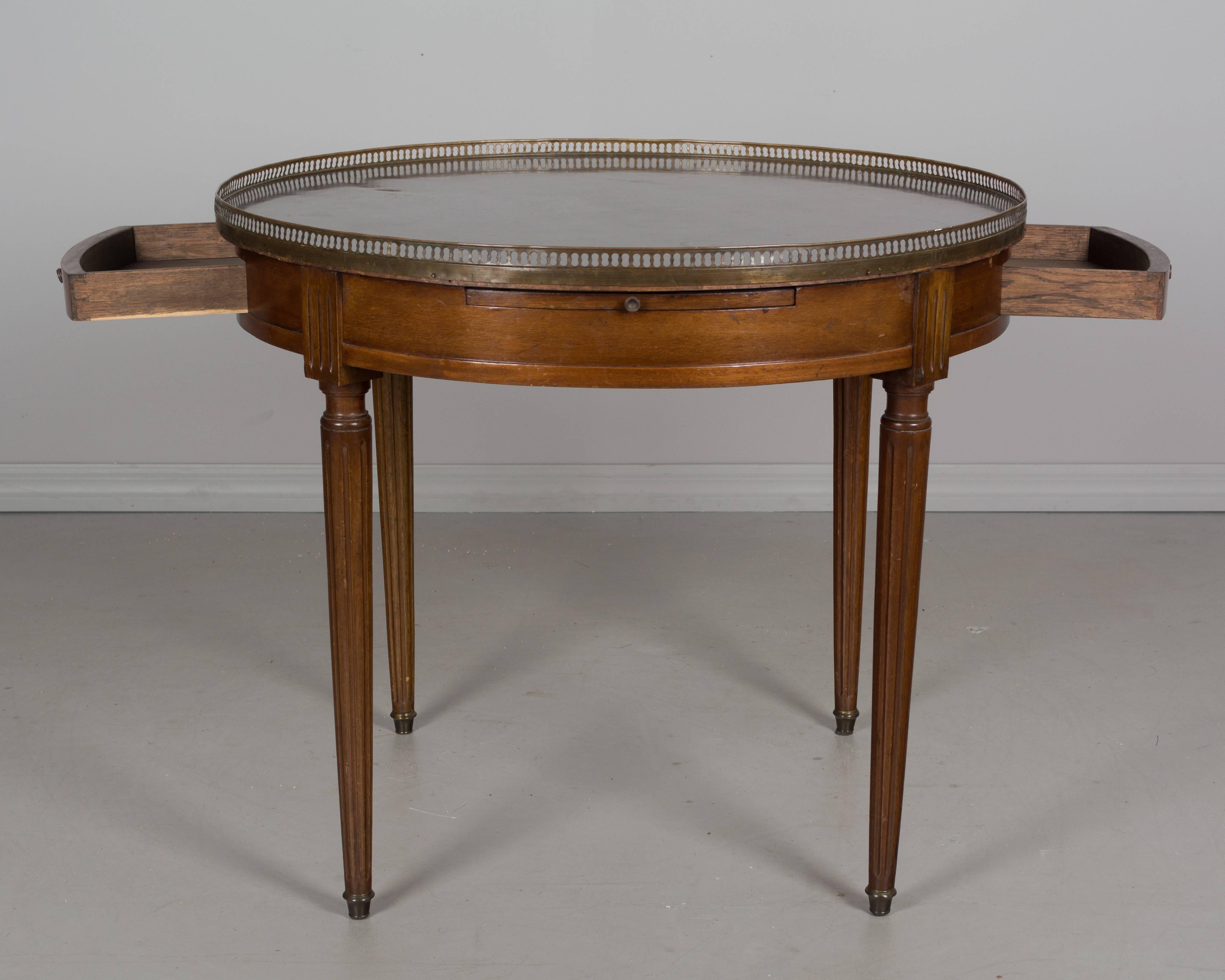 19th Century Louis XVI Style Marble-Top Bouillotte Table In Good Condition In Winter Park, FL