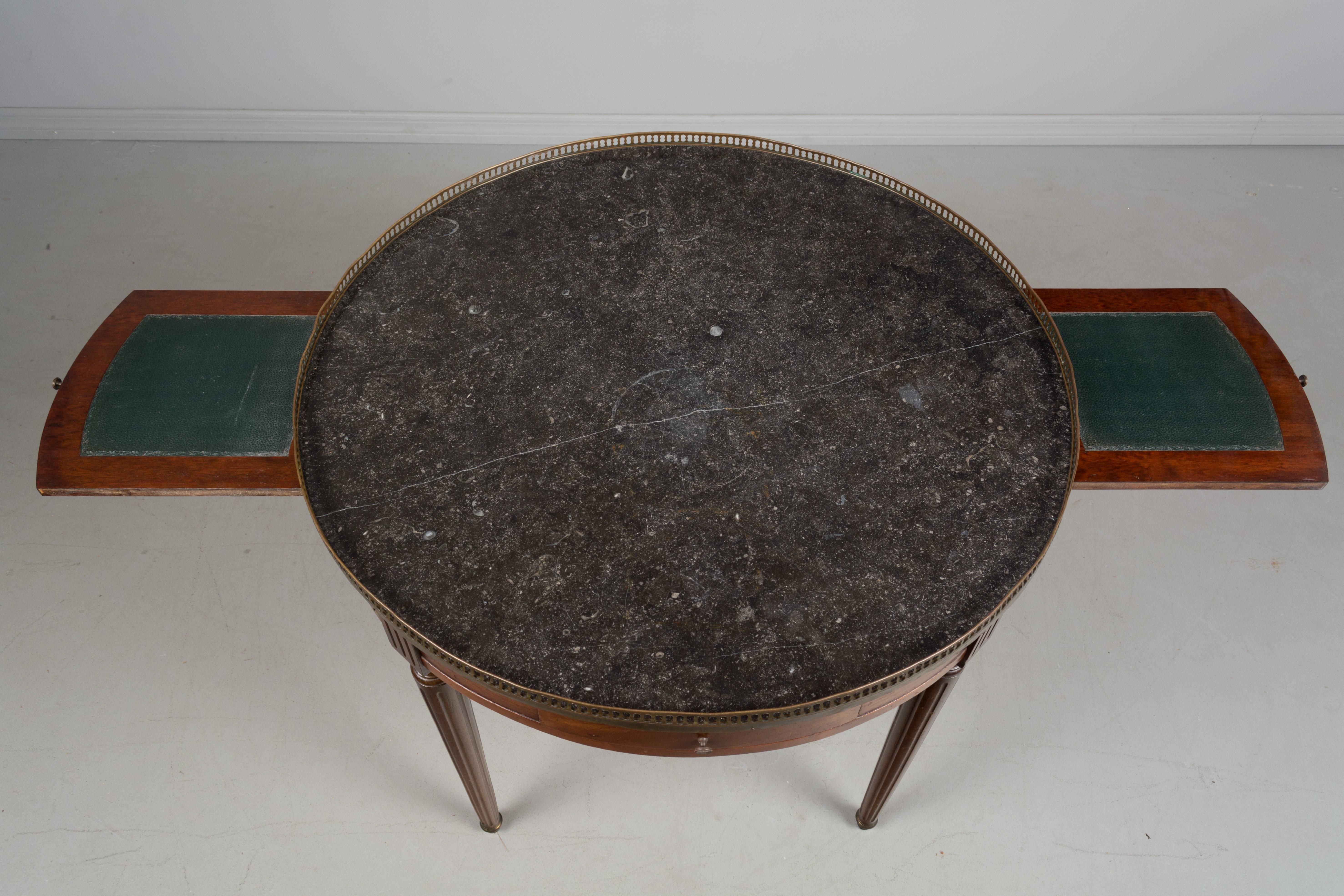 19th Century Louis XVI Style Marble-Top Bouillotte Table 1