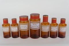 Set of Seven 19th Century French Apothecary Jars