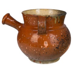 Antique French Glazed Terracotta Pot