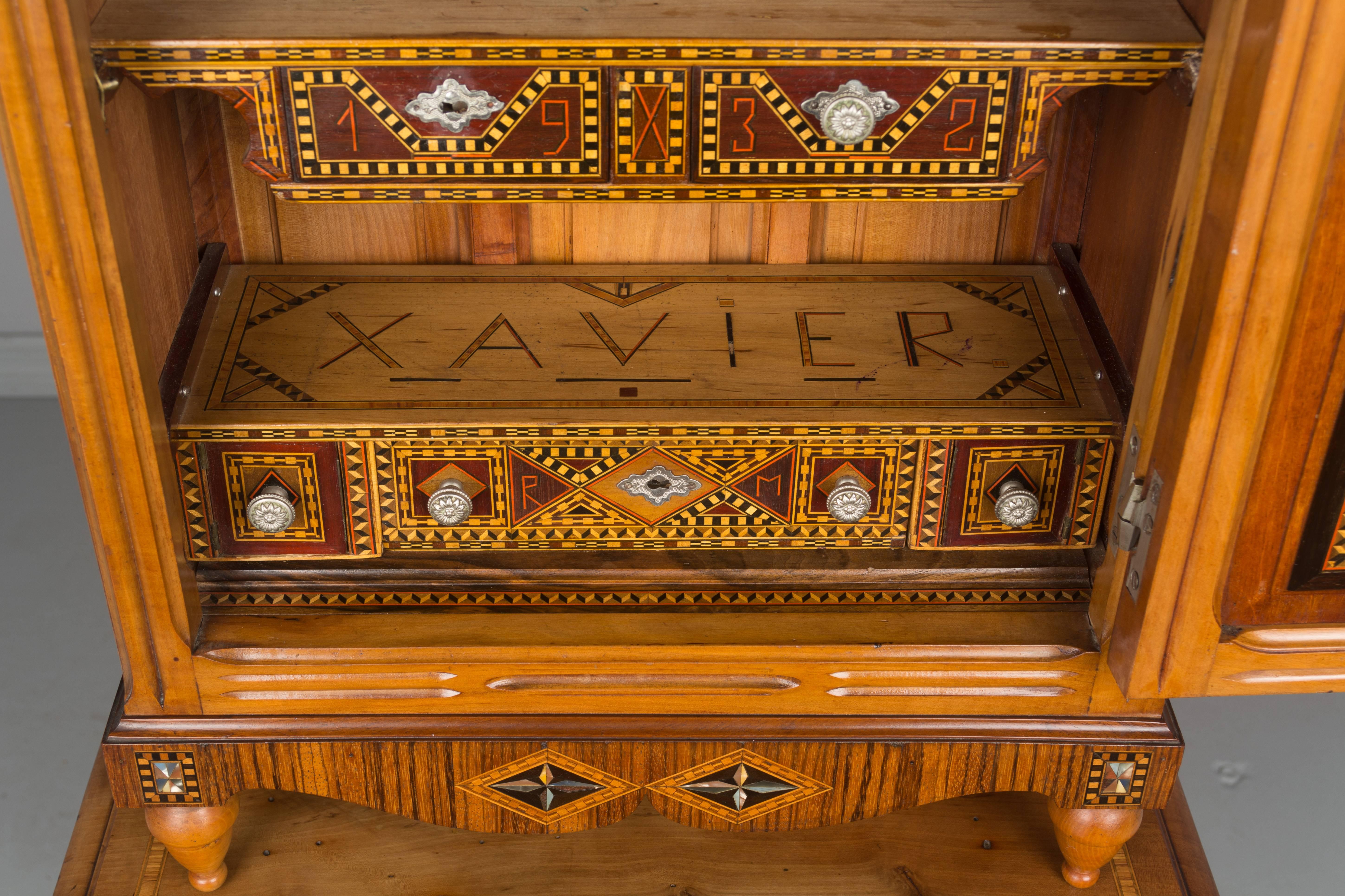 Marquetry Art Deco Cabinet by French Ebéniste