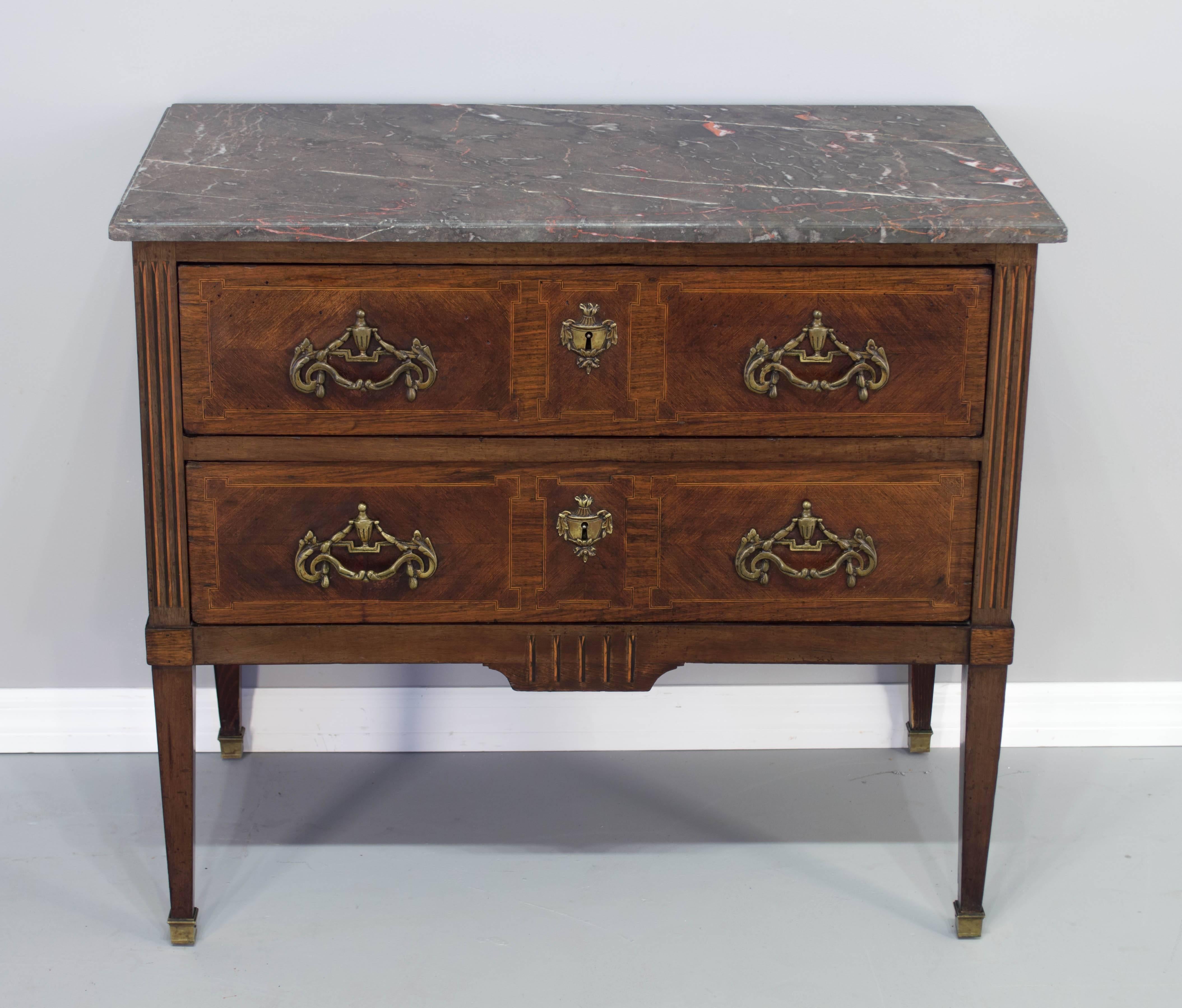 French 19th Century Louis XVI Style Commode or Chest of Drawers