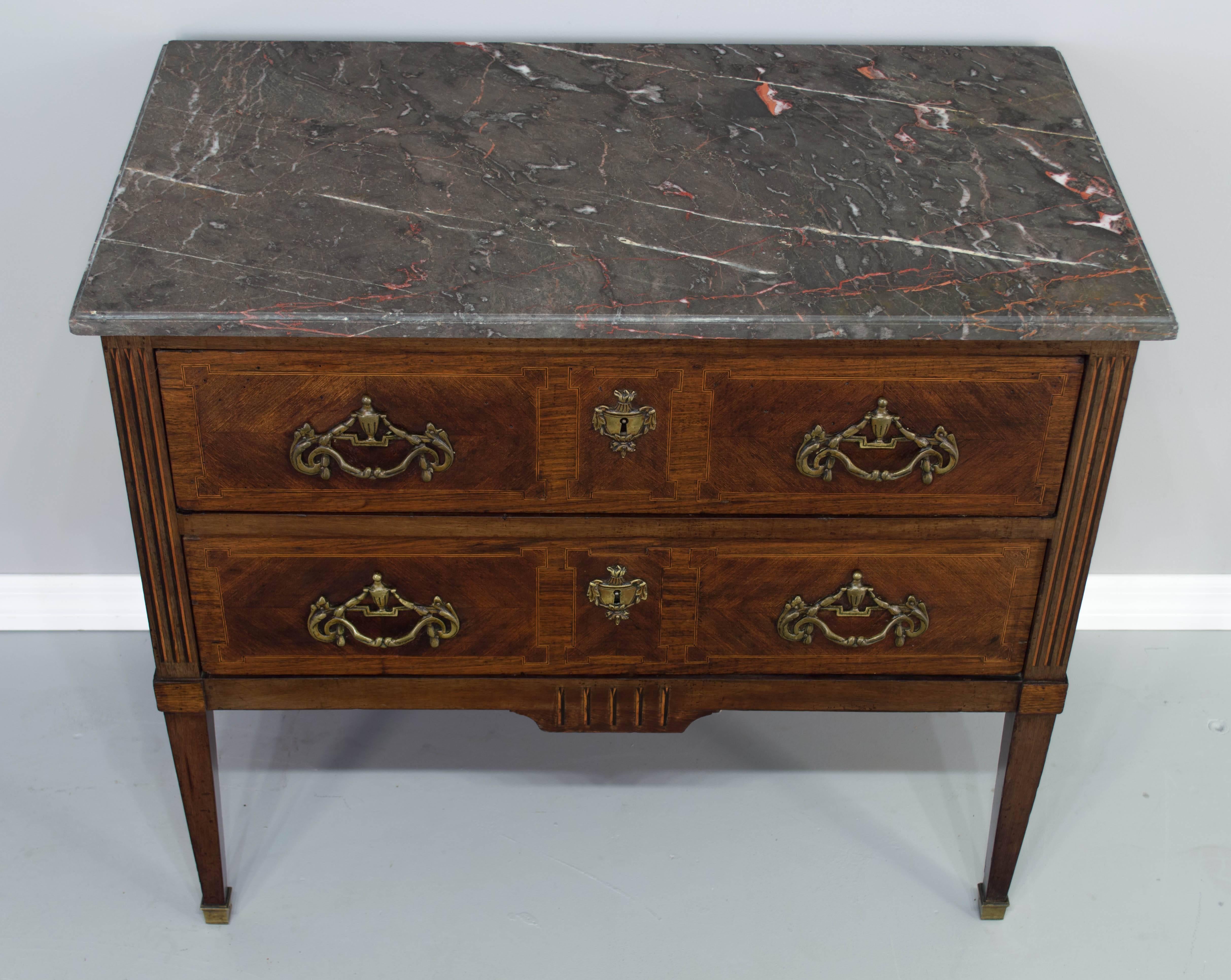 19th Century Louis XVI Style Commode or Chest of Drawers In Excellent Condition In Winter Park, FL