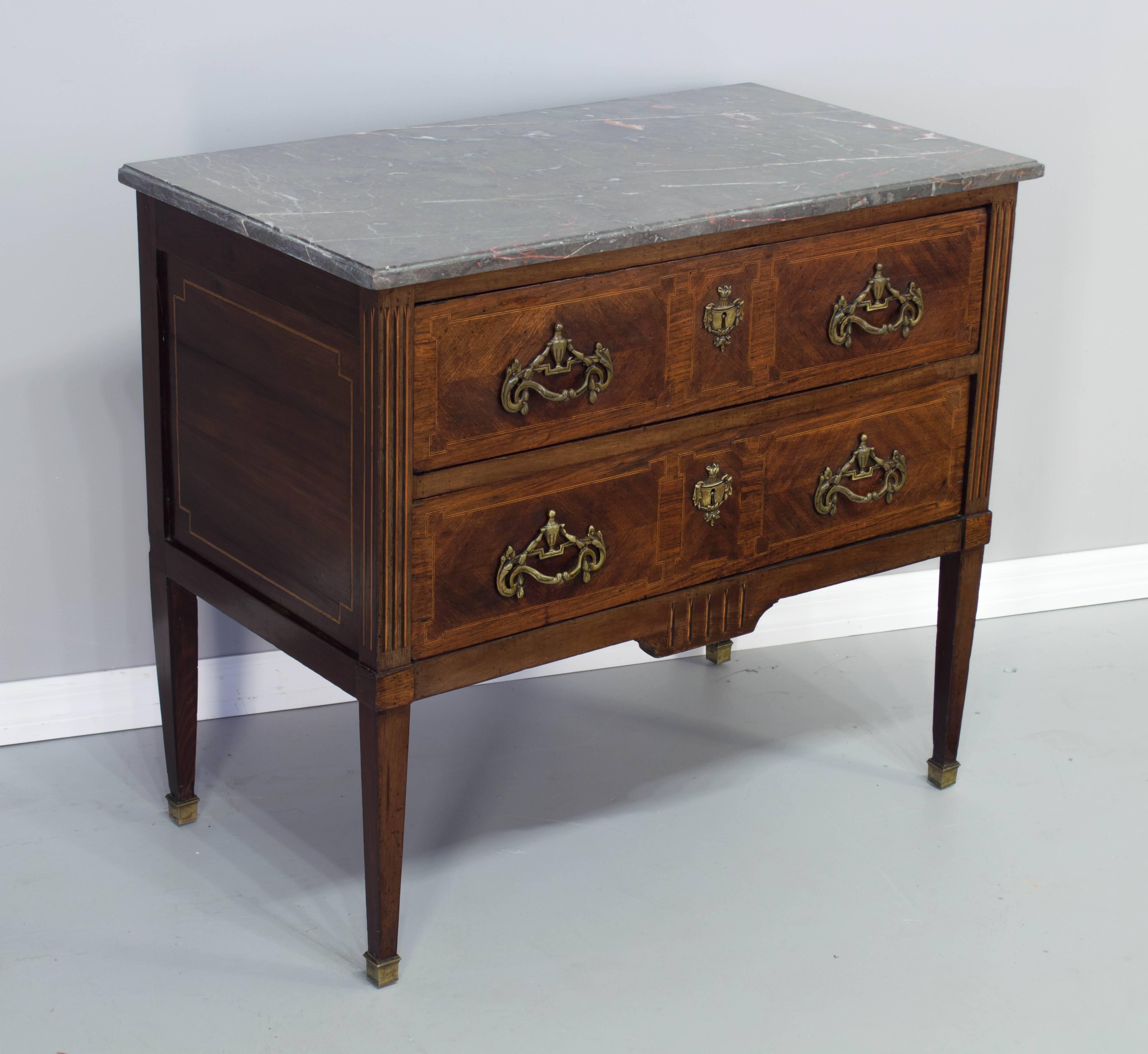 19th Century Louis XVI Style Commode or Chest of Drawers 1