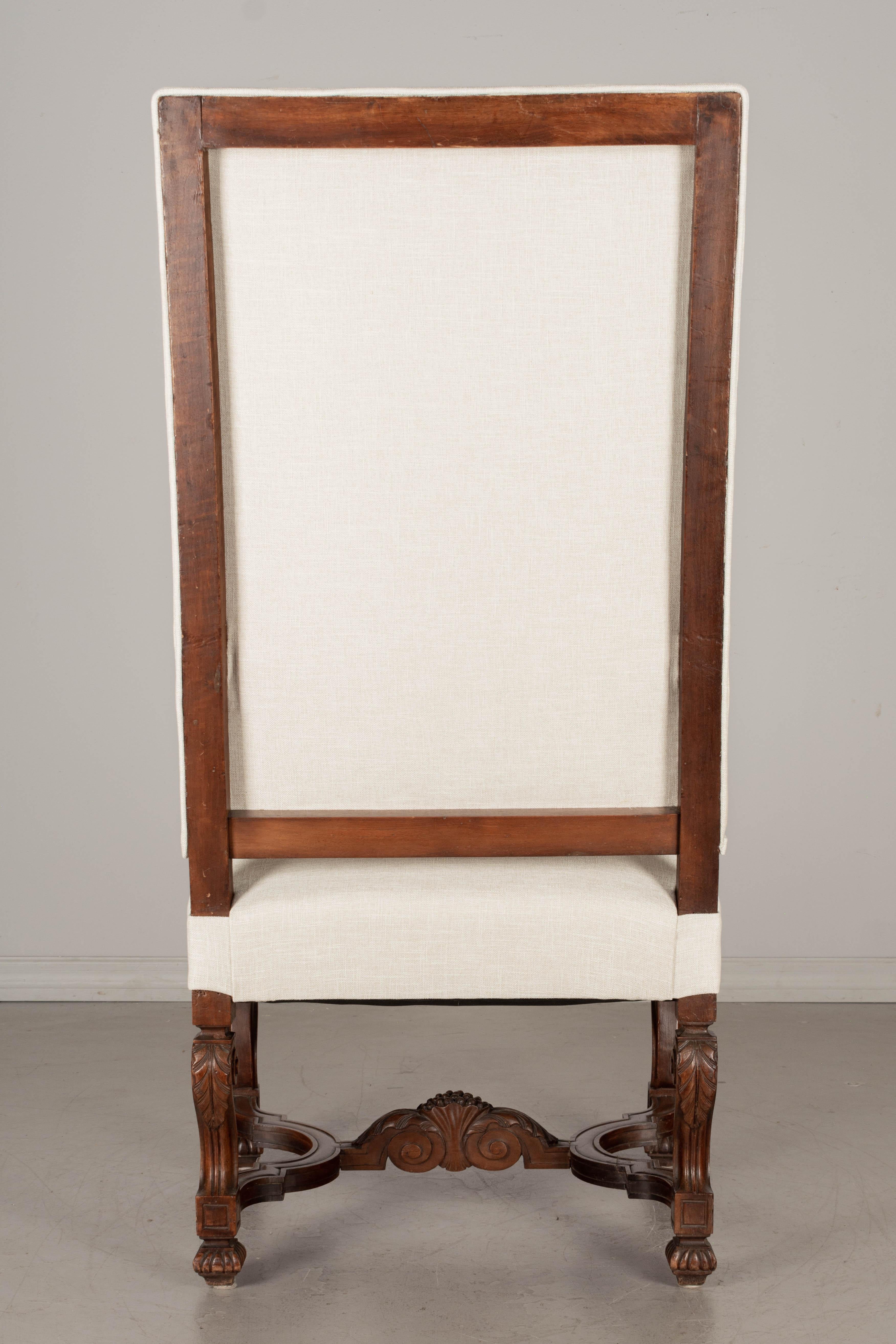 19th Century Louis XIII Style Fauteuil or Armchair For Sale 1