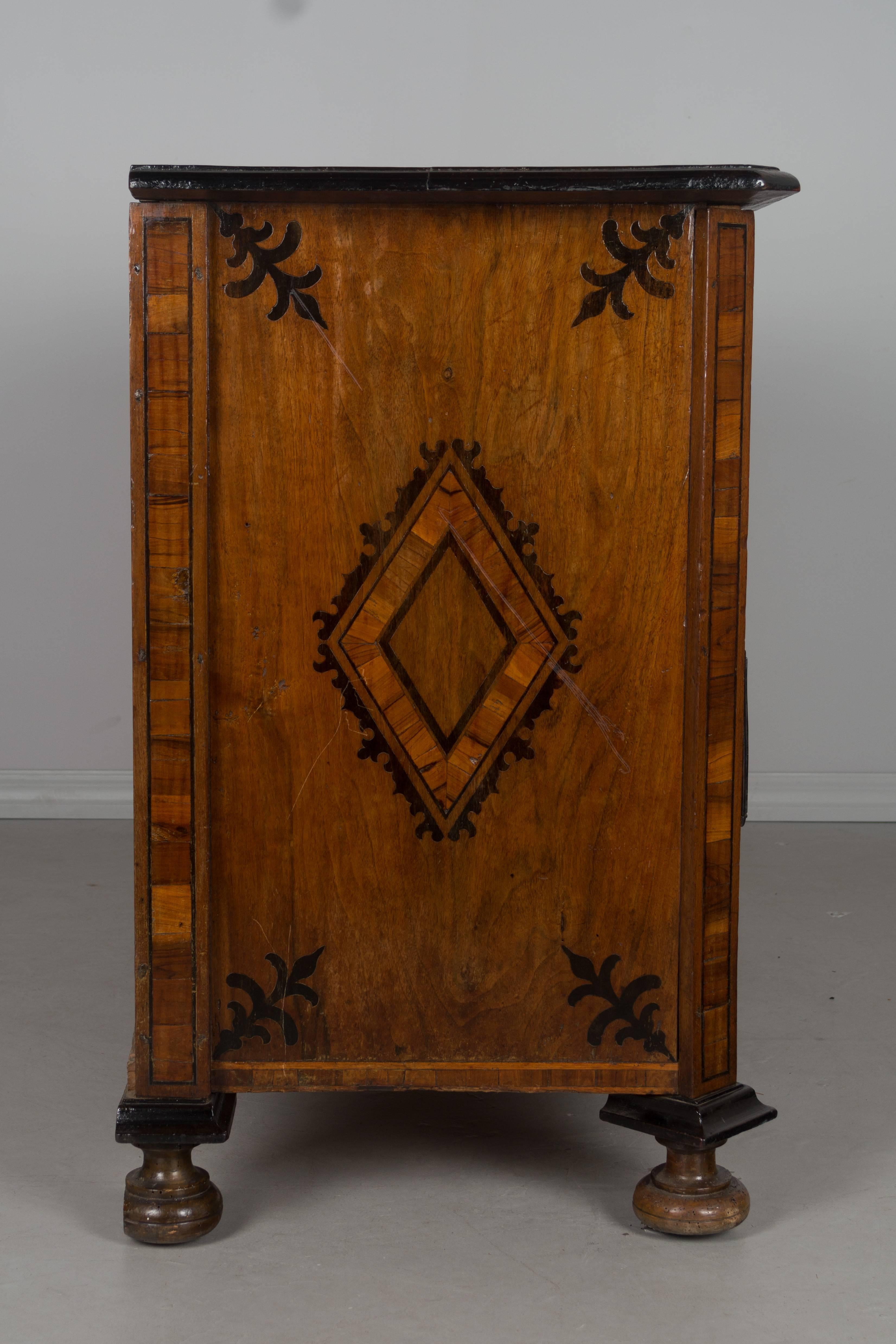 Italian Marquetry Commode or Secretaire 1