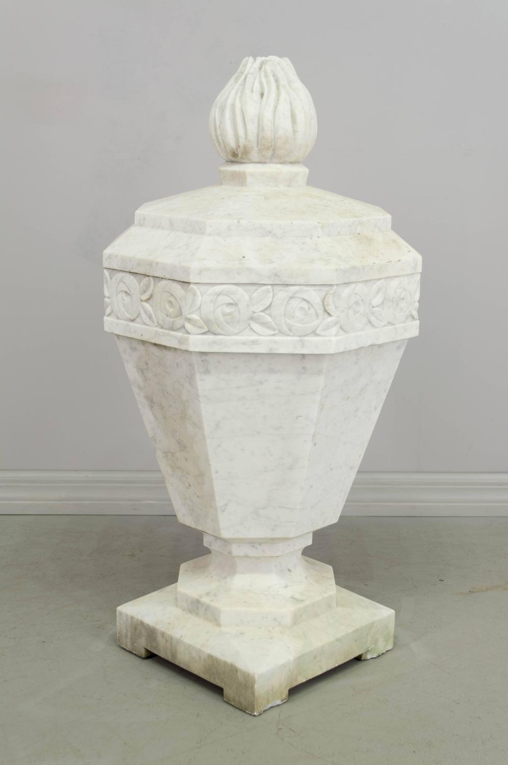 French Art Deco Marble Garden Sculpture For Sale at 1stdibs