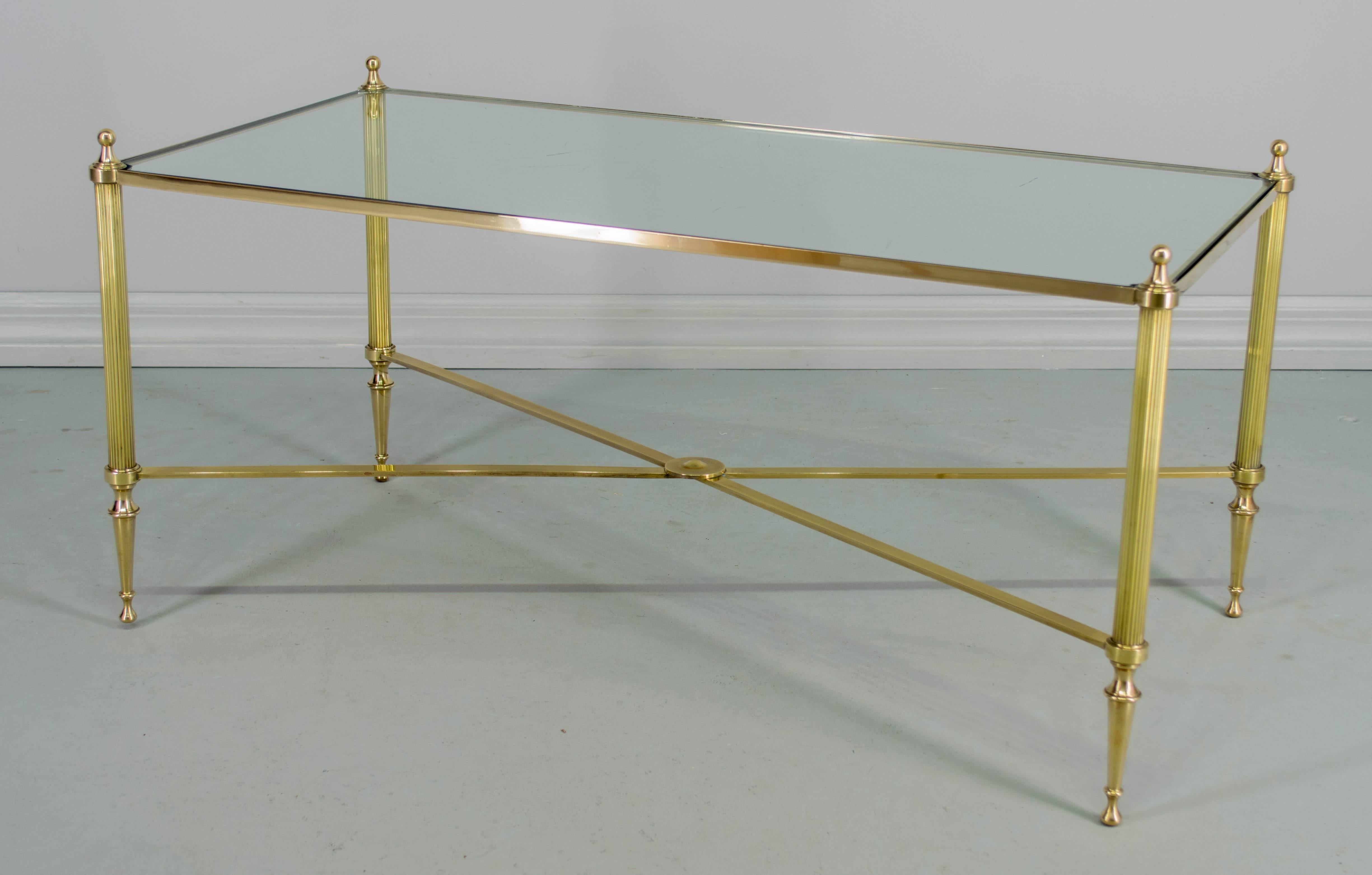20th Century French Brass Cocktail or Coffee Table