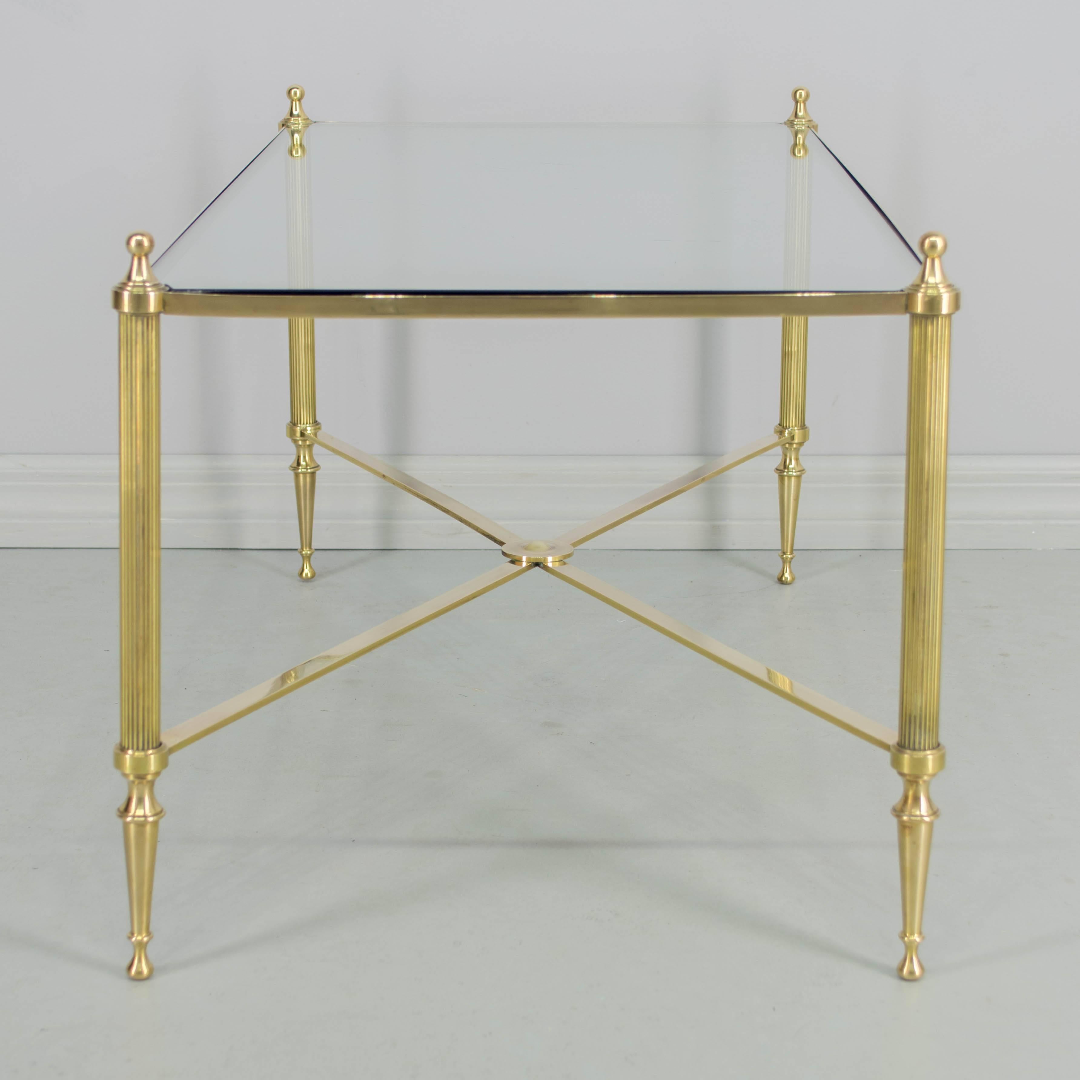 French Brass Cocktail or Coffee Table 3