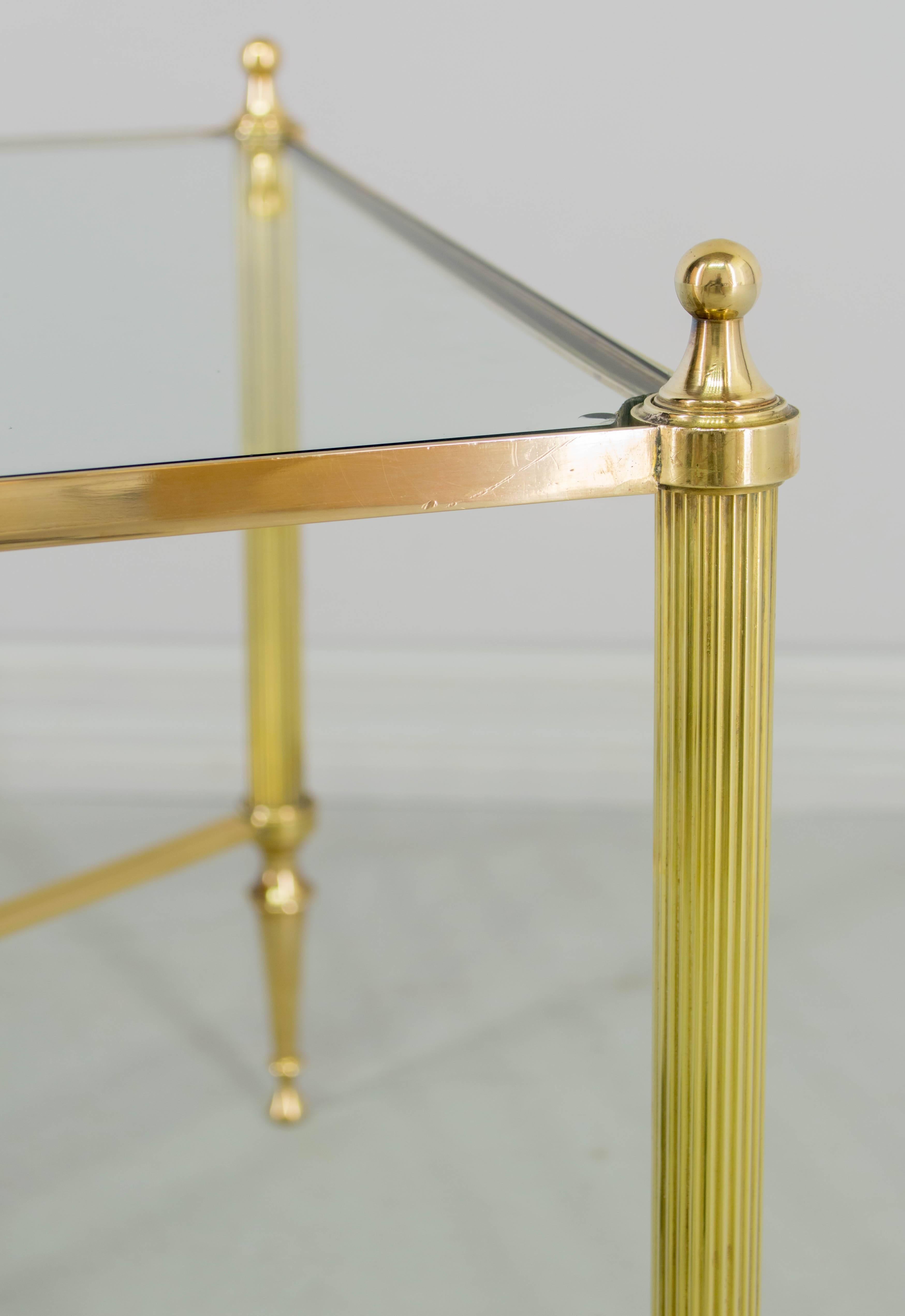 French Brass Cocktail or Coffee Table 1
