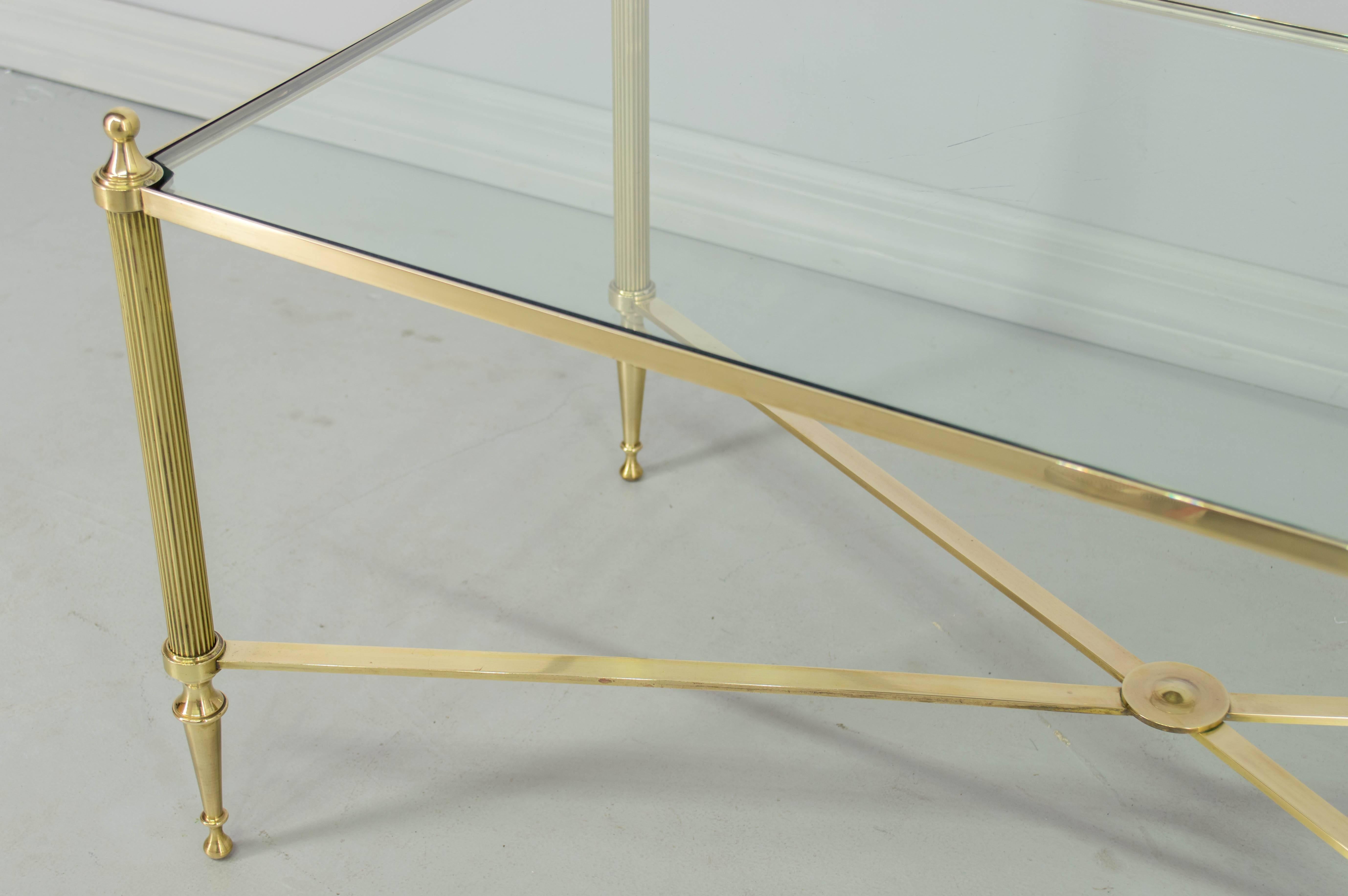 French Brass Cocktail or Coffee Table 4