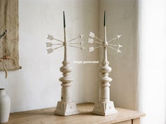 19th Century French Cast Iron Weather Vane, a pair