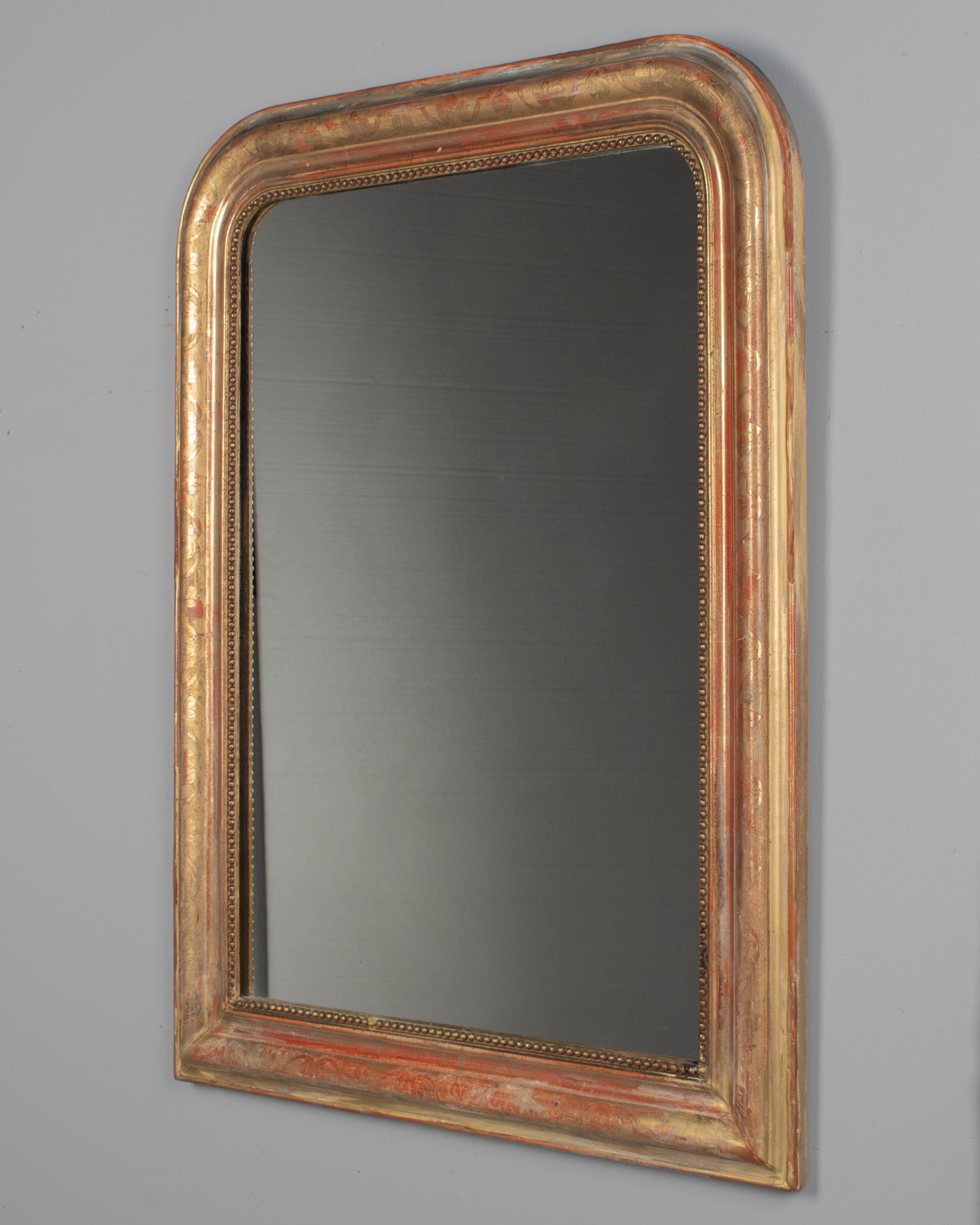 Français Miroir doré français Louis Philippe du 19ème siècle  39 