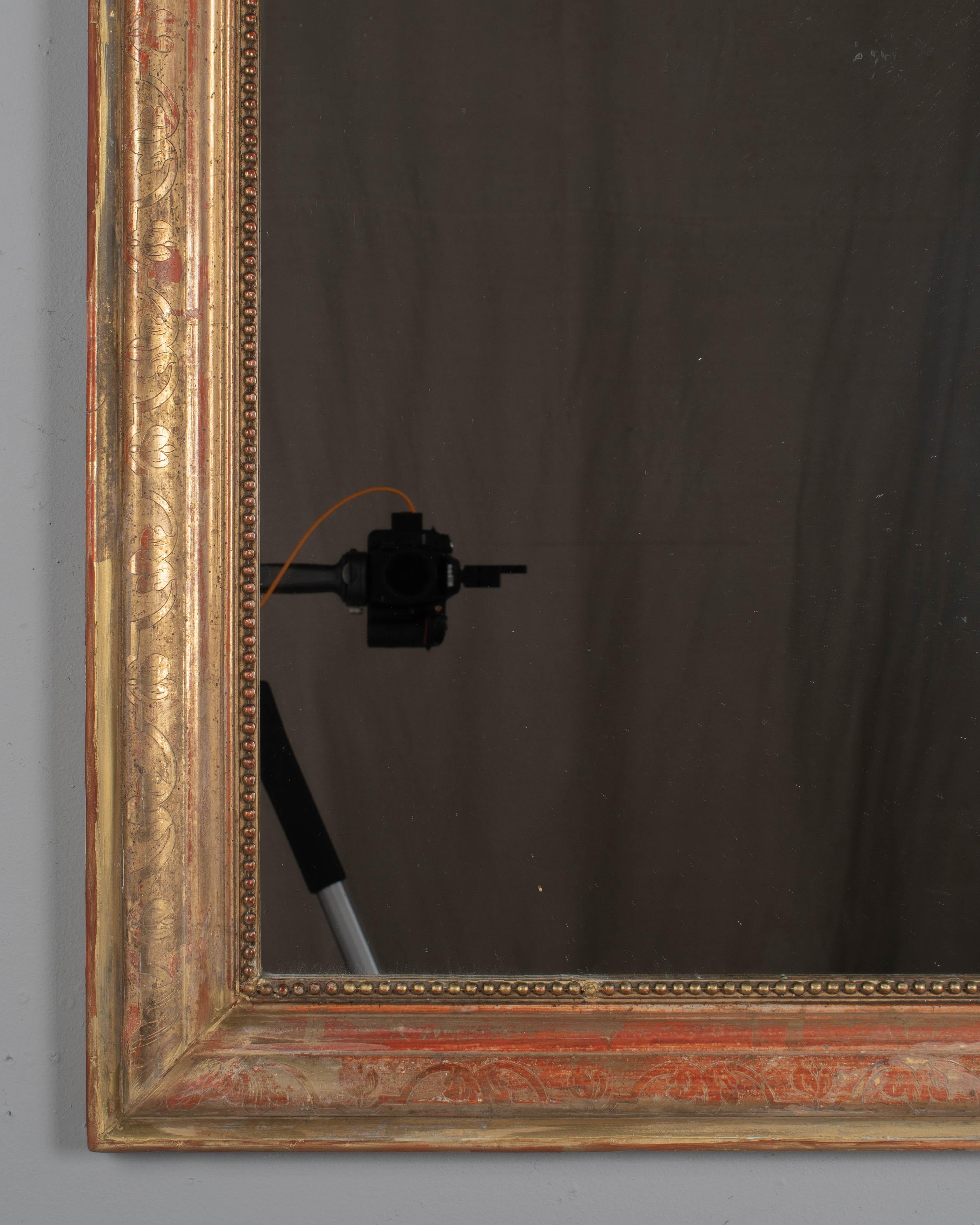 XIXe siècle Miroir doré français Louis Philippe du 19ème siècle  39 