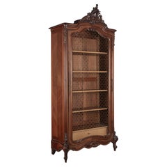 Antique Louis XV Style French Mahogany Armoire