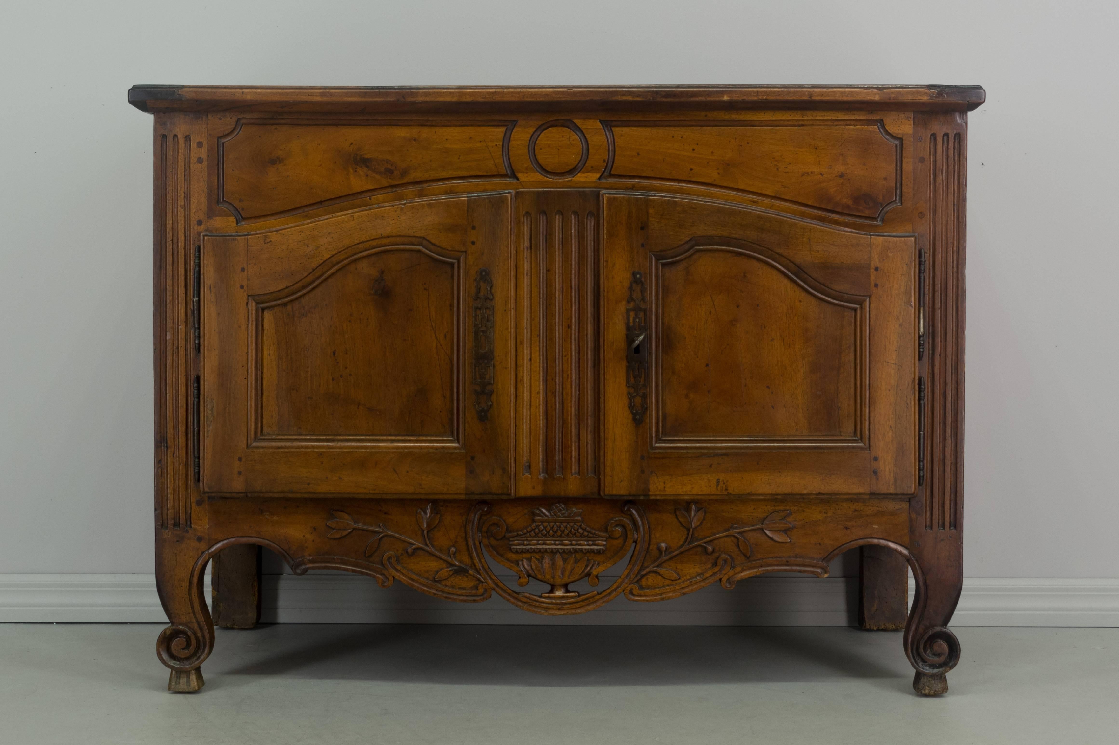 Carved French Louis XV Provencal Buffet