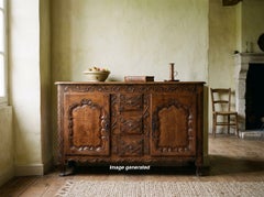 18th Century French Enfilade, Solid Apple Wood & Oak, Hand-Carved