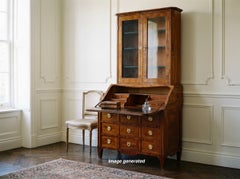 18th Century French Louis XVI Marquetry Secretaire Desk in Mahogany