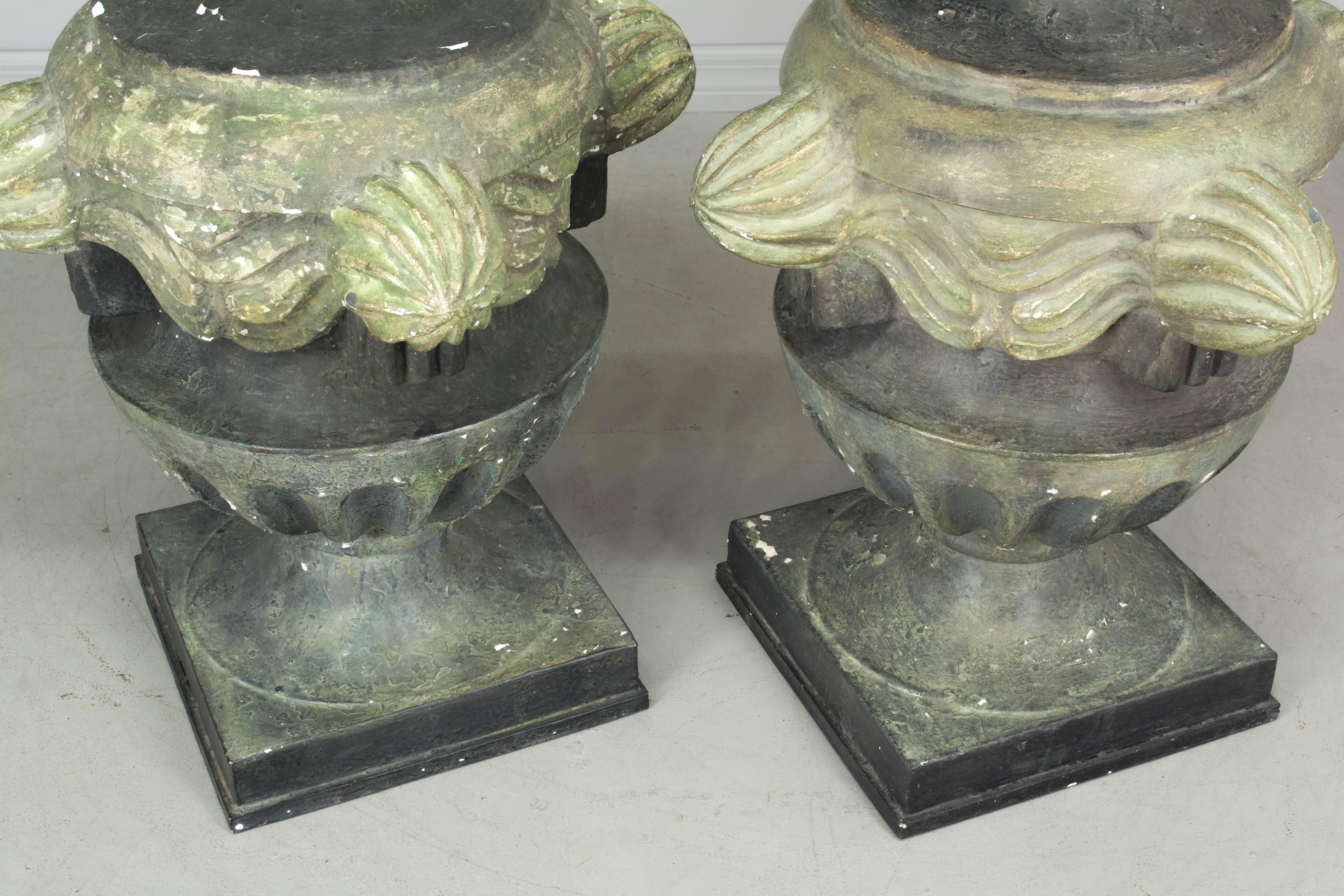 Pair of French Zinc Architectural Finials 4