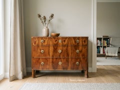 19th Century Biedermeier Commode, Veneer of Walnut