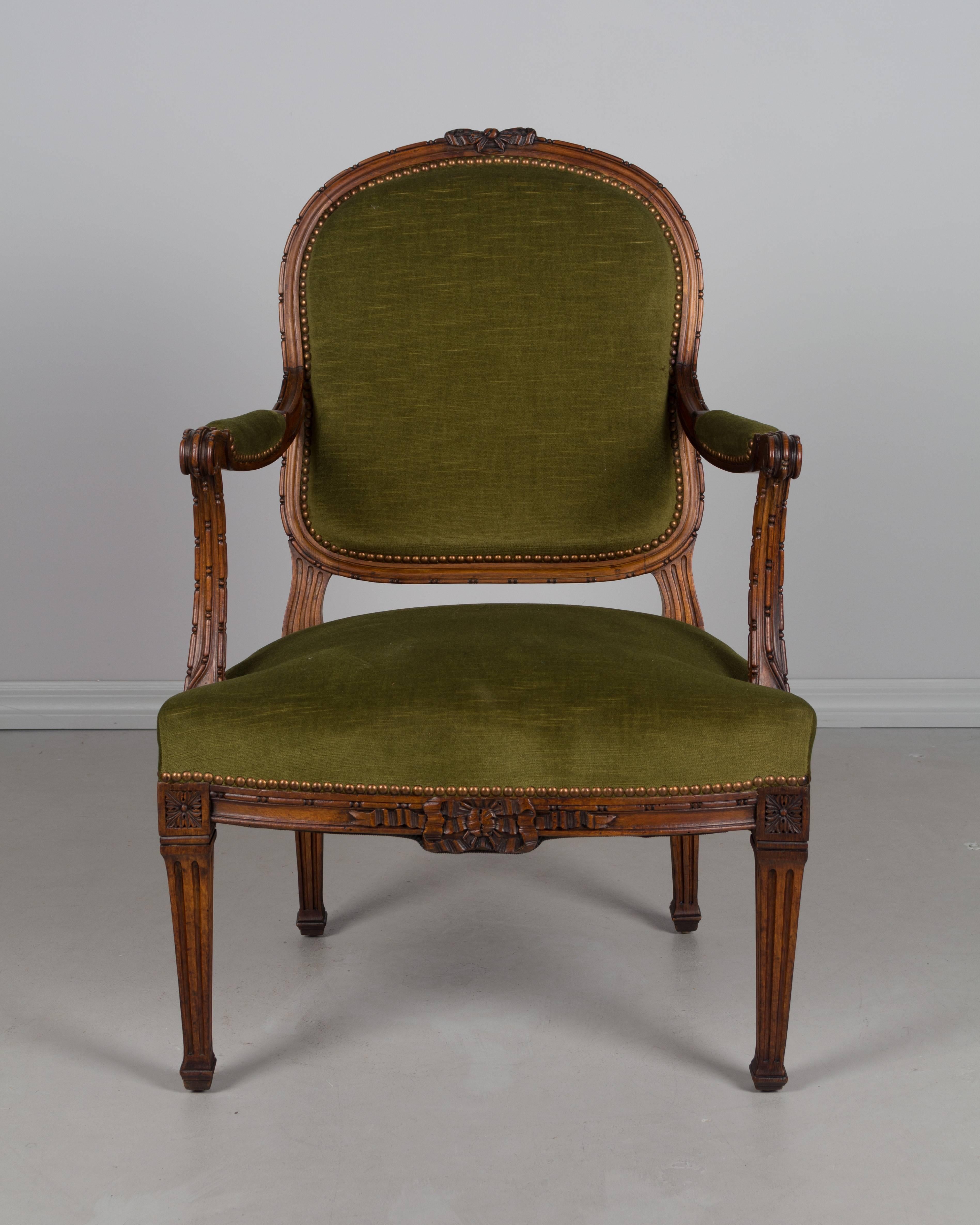 French 19th Century Louis XVI Style Fauteuil