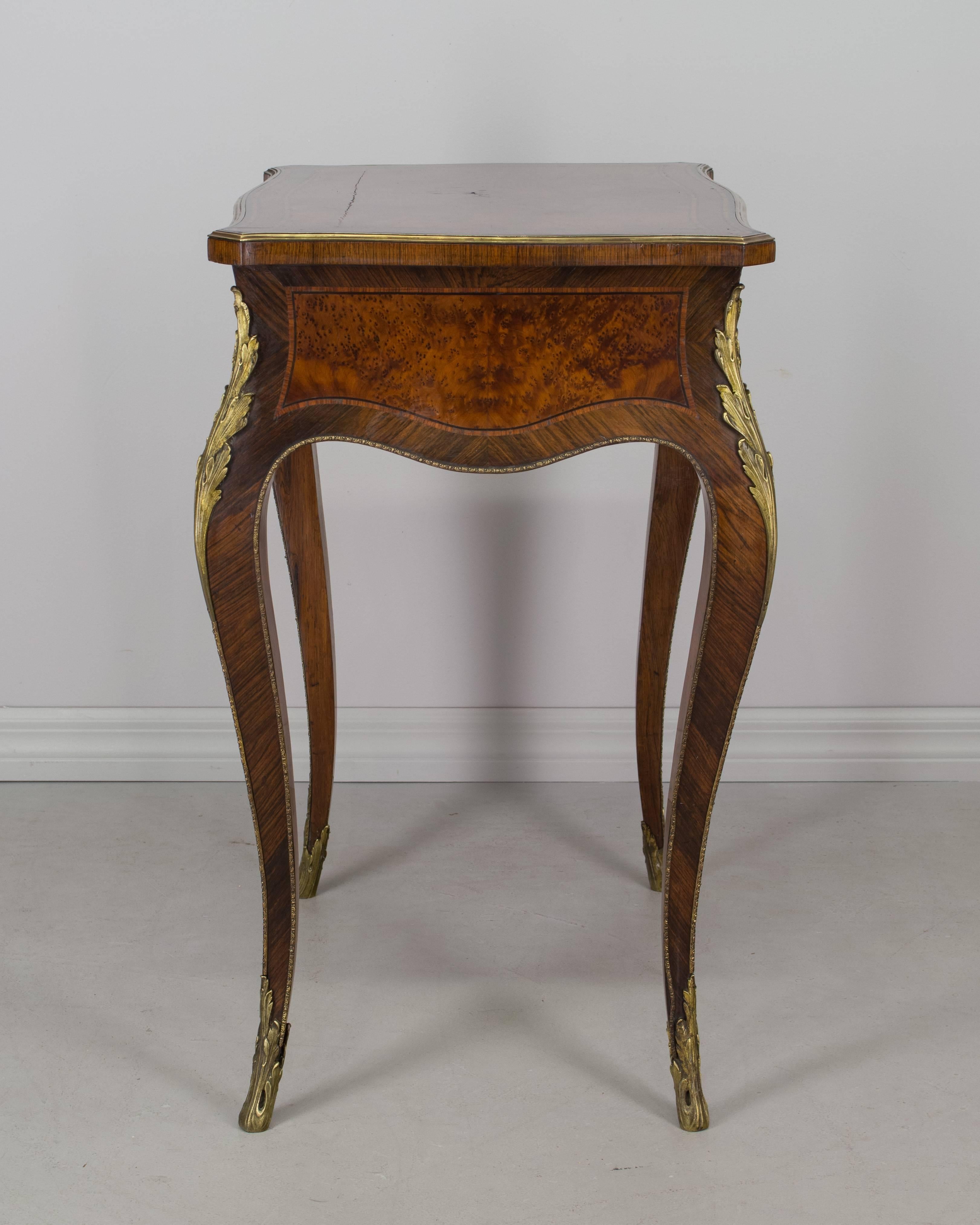 19th Century Louis XV Style Marquetry Table In Excellent Condition In Winter Park, FL