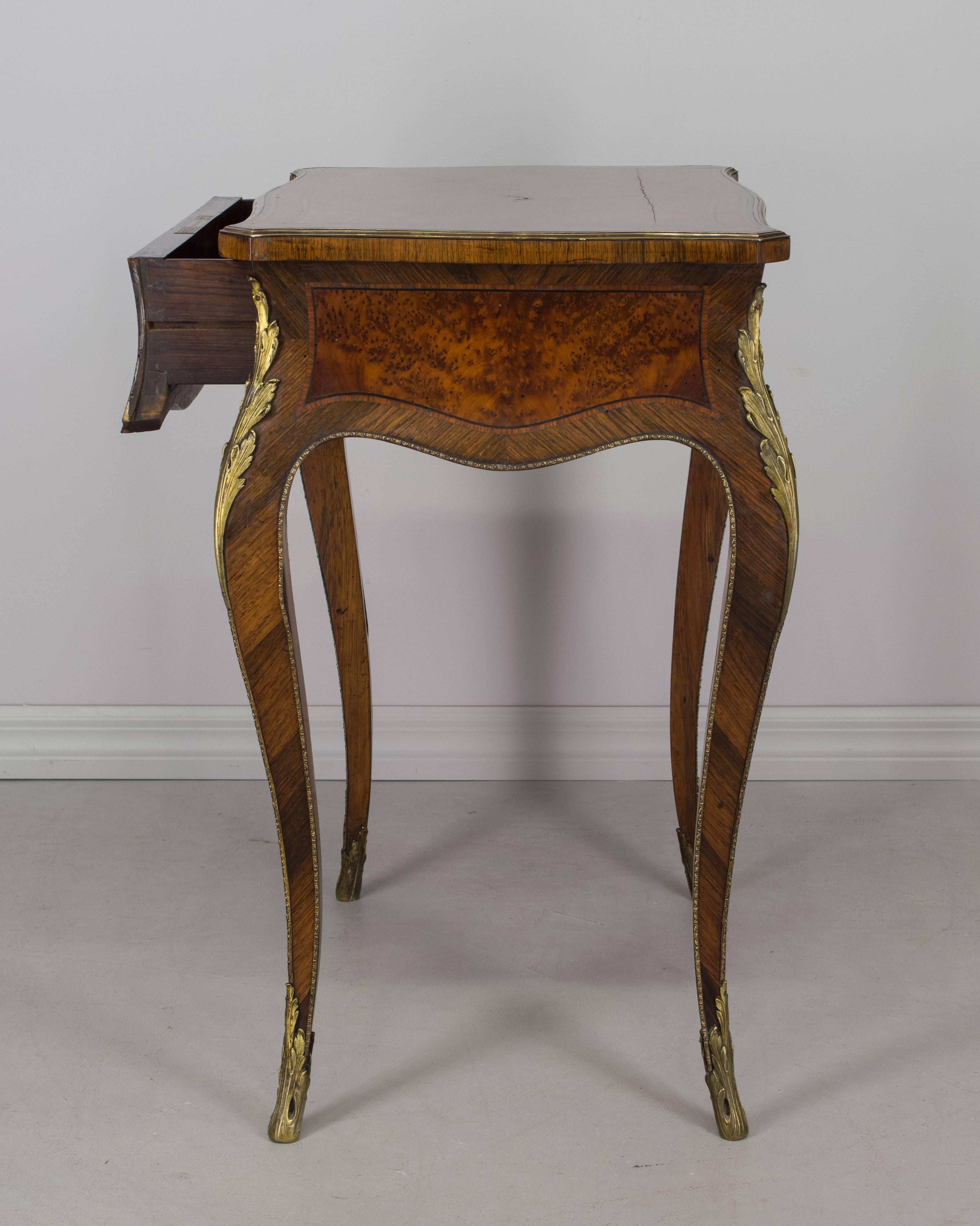 French 19th Century Louis XV Style Marquetry Table