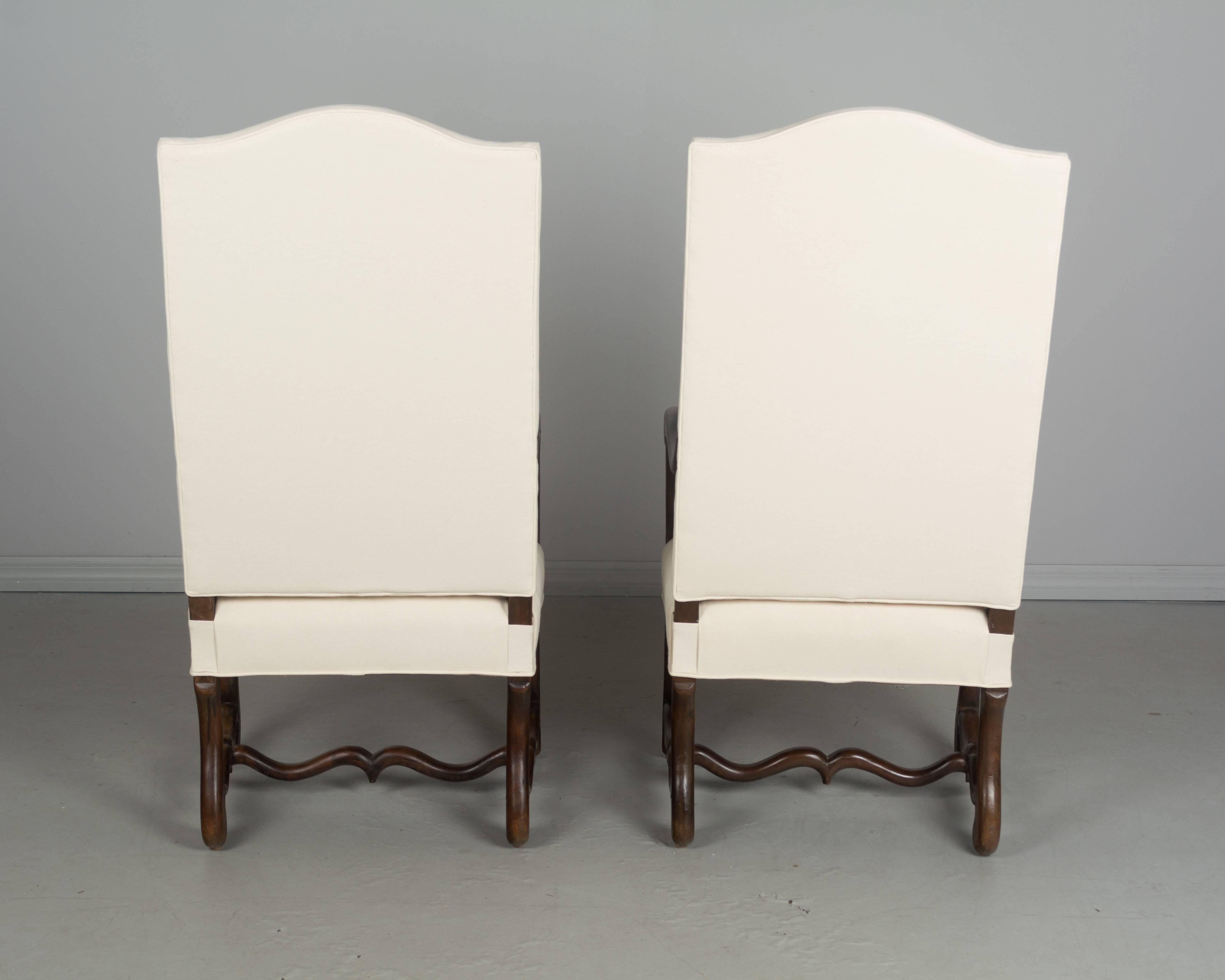 Pair of 19th Century Os de Mouton Armchairs 2