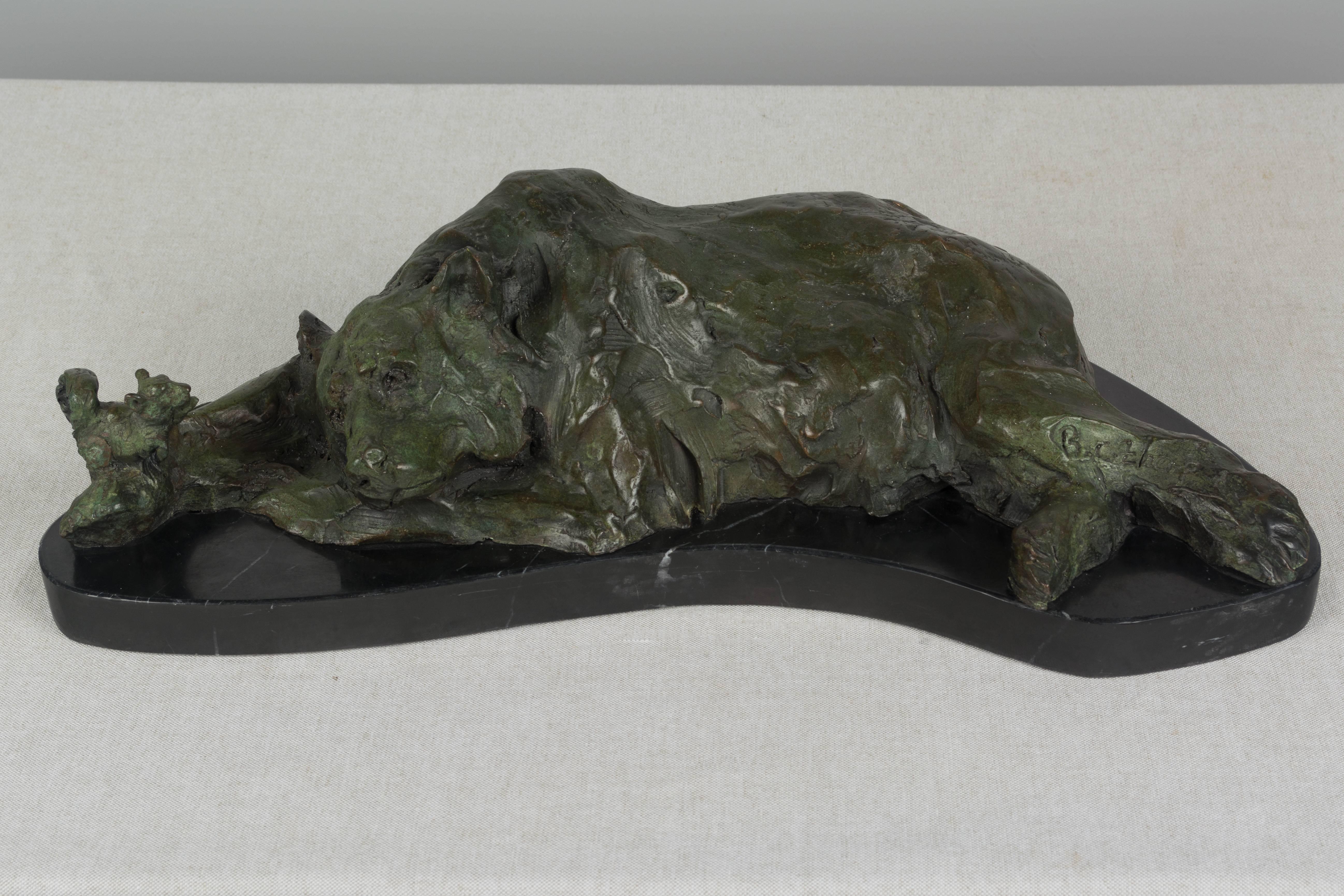 19th Century Bronze of Bear and Squirrel In Excellent Condition In Winter Park, FL