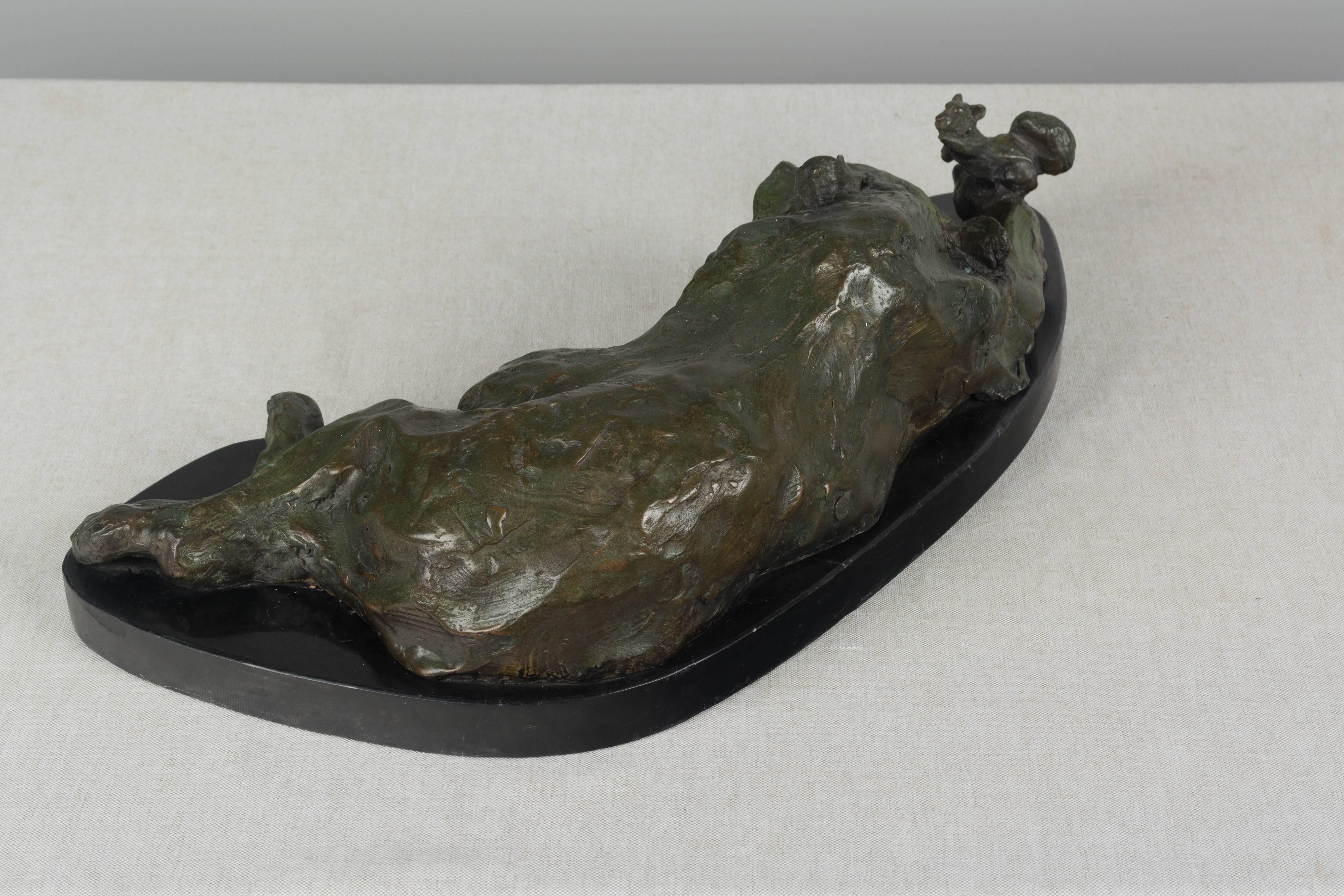 19th Century Bronze of Bear and Squirrel 3