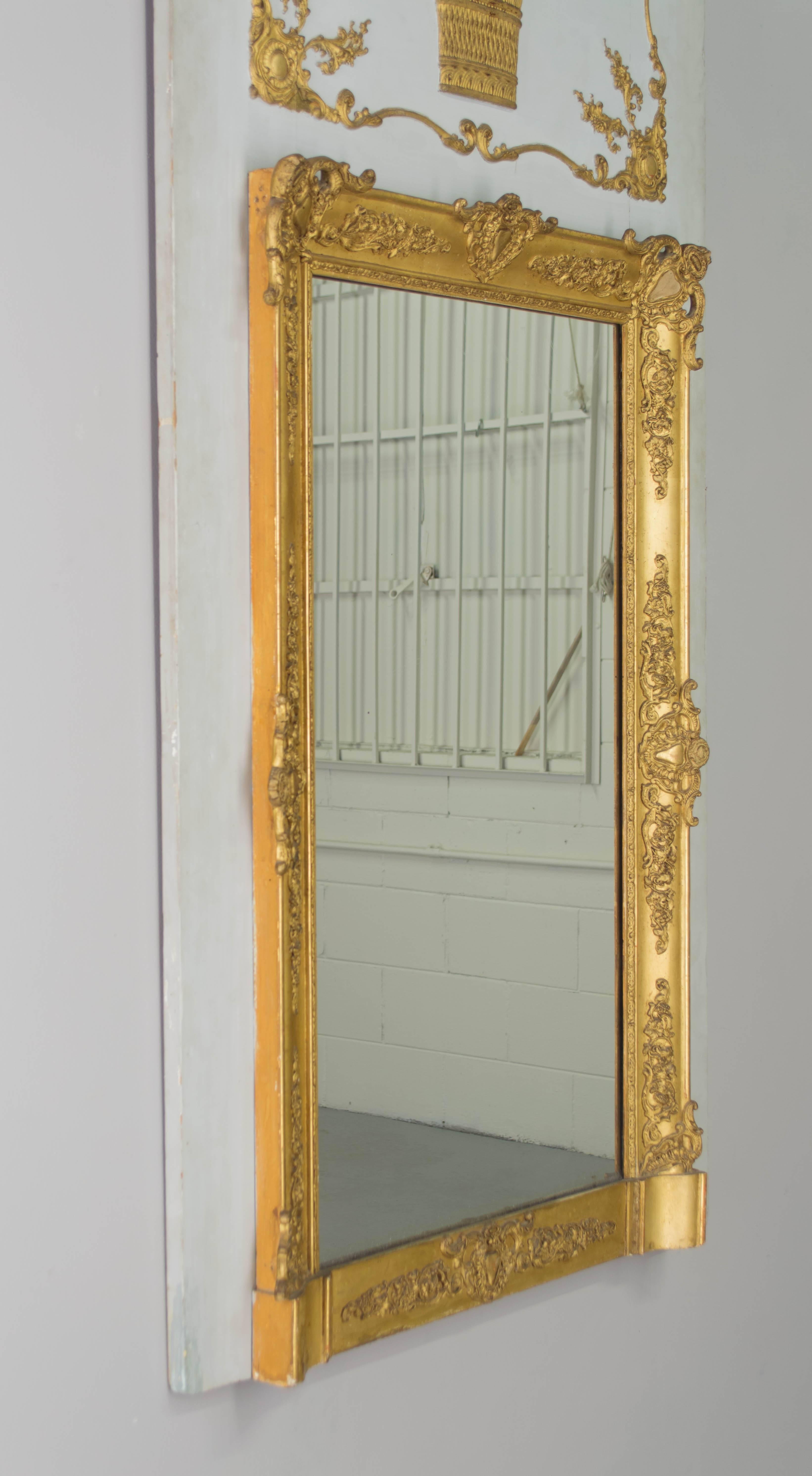 French 19th Century Directoire Trumeau or Mirror