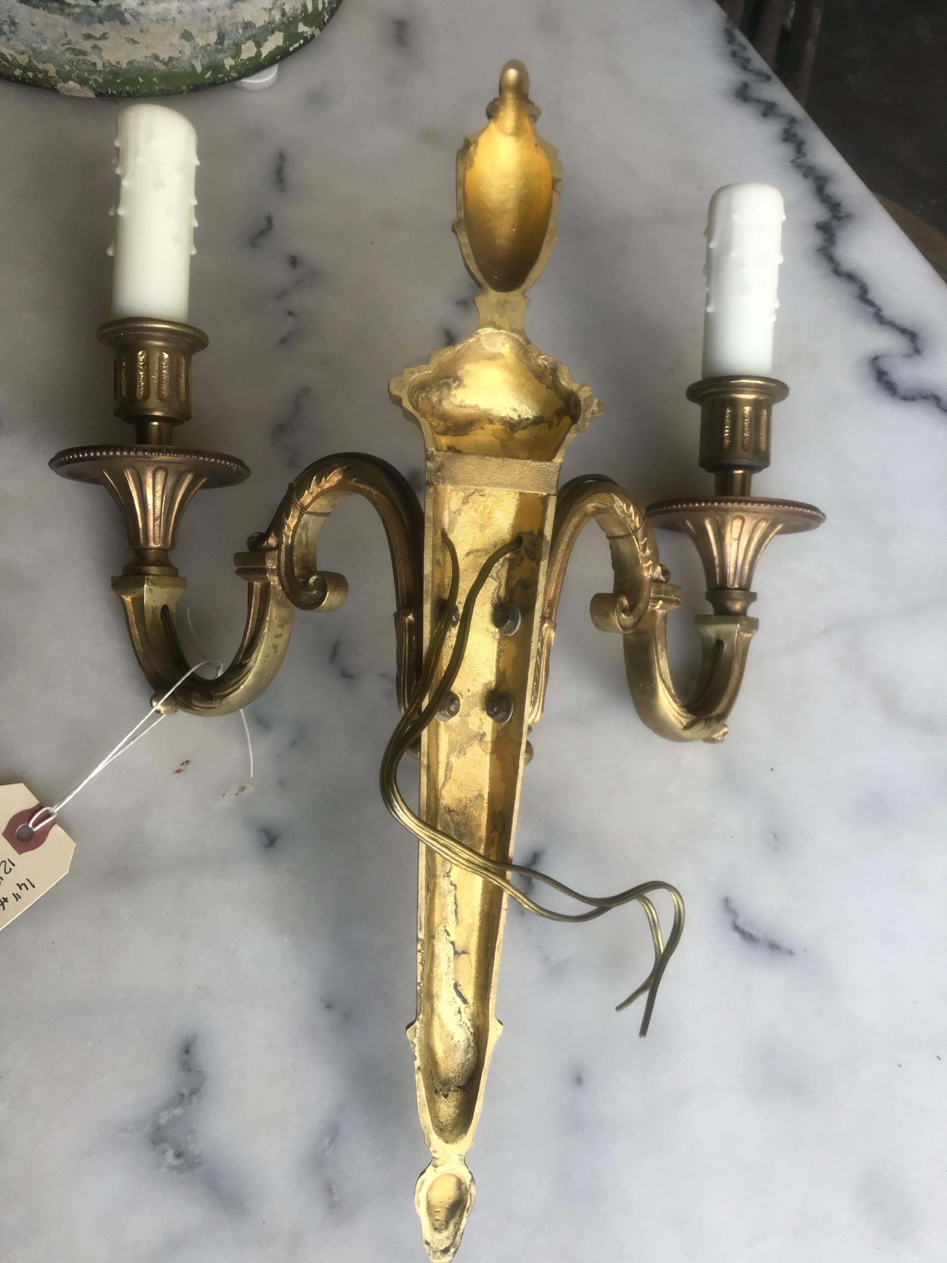 Pair of Louis XVI Style French Sconces 1