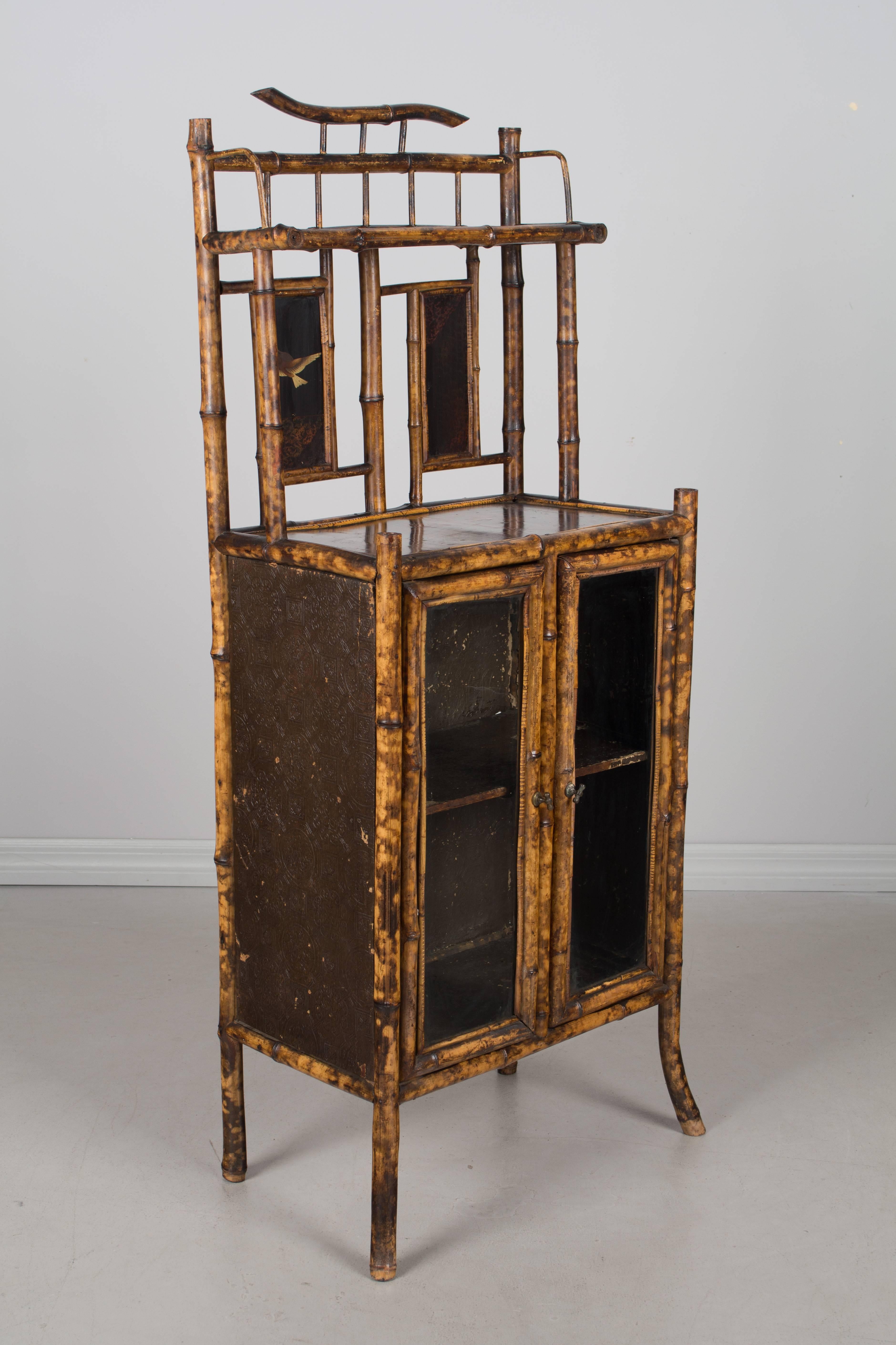 19th Century English Bamboo Cabinet In Good Condition In Winter Park, FL