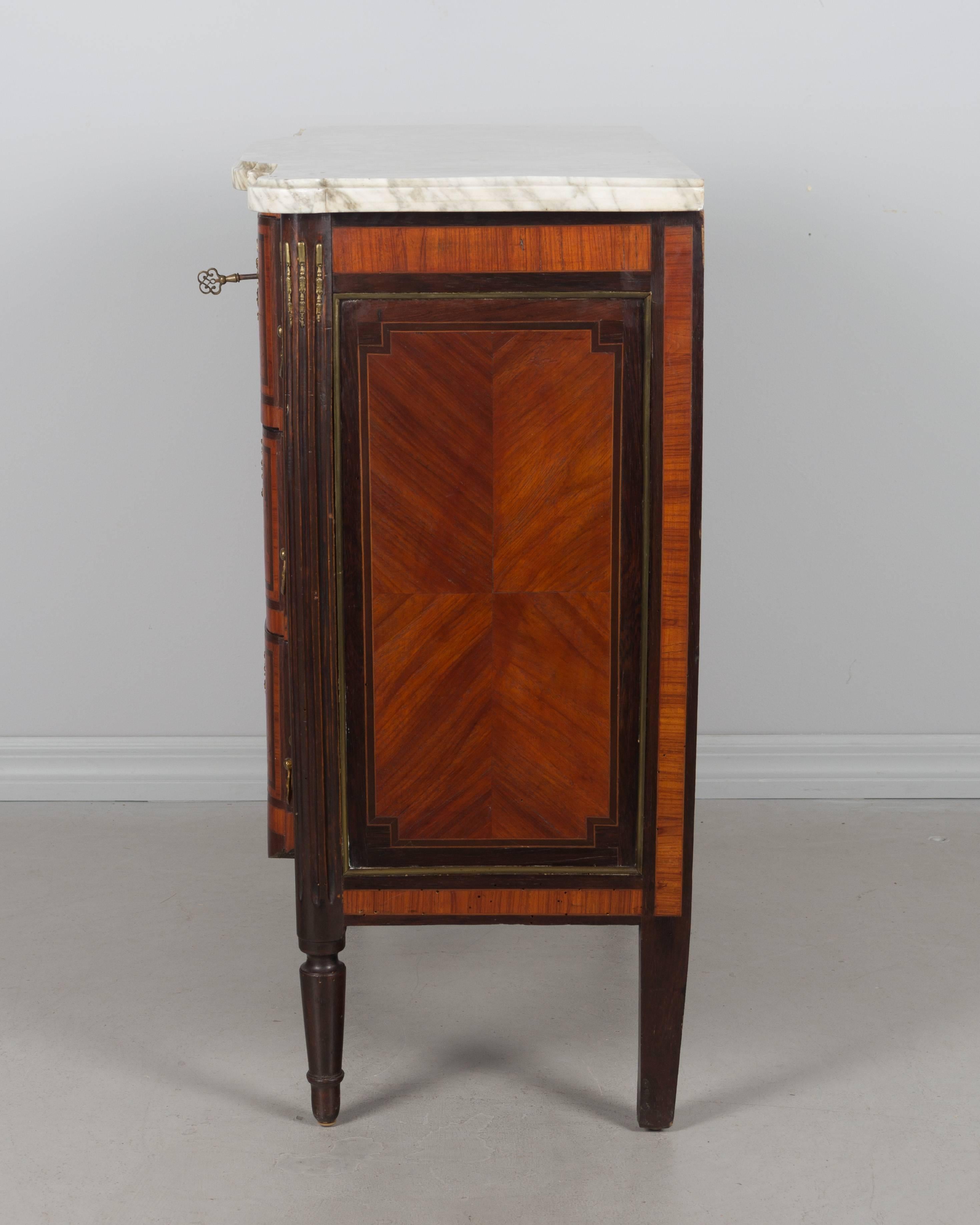 20th Century French Louis XVI Style Marquetry Commode