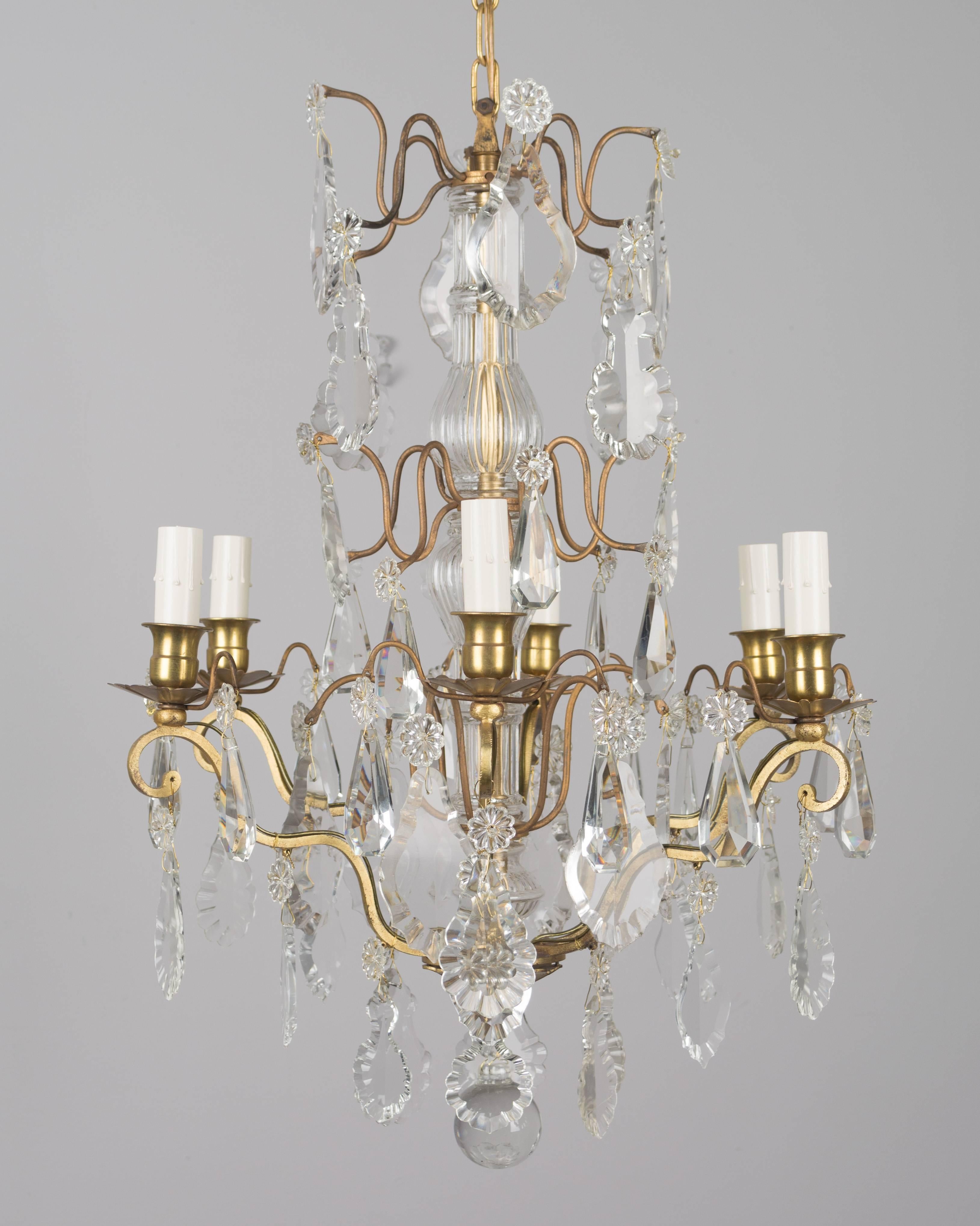 French Louis XV Style Crystal Chandelier 4