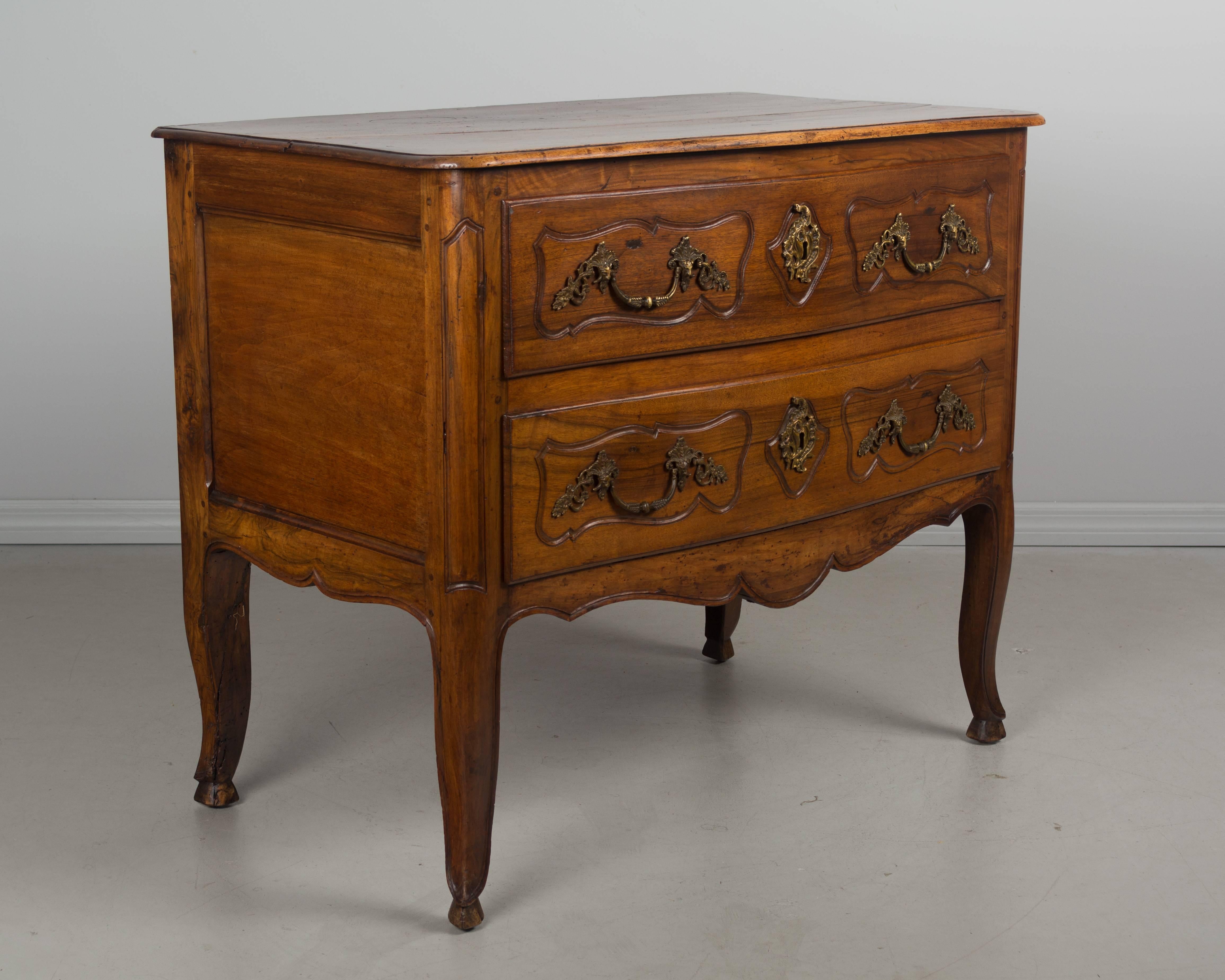 French 19th Century Louis XV Style Walnut Commode