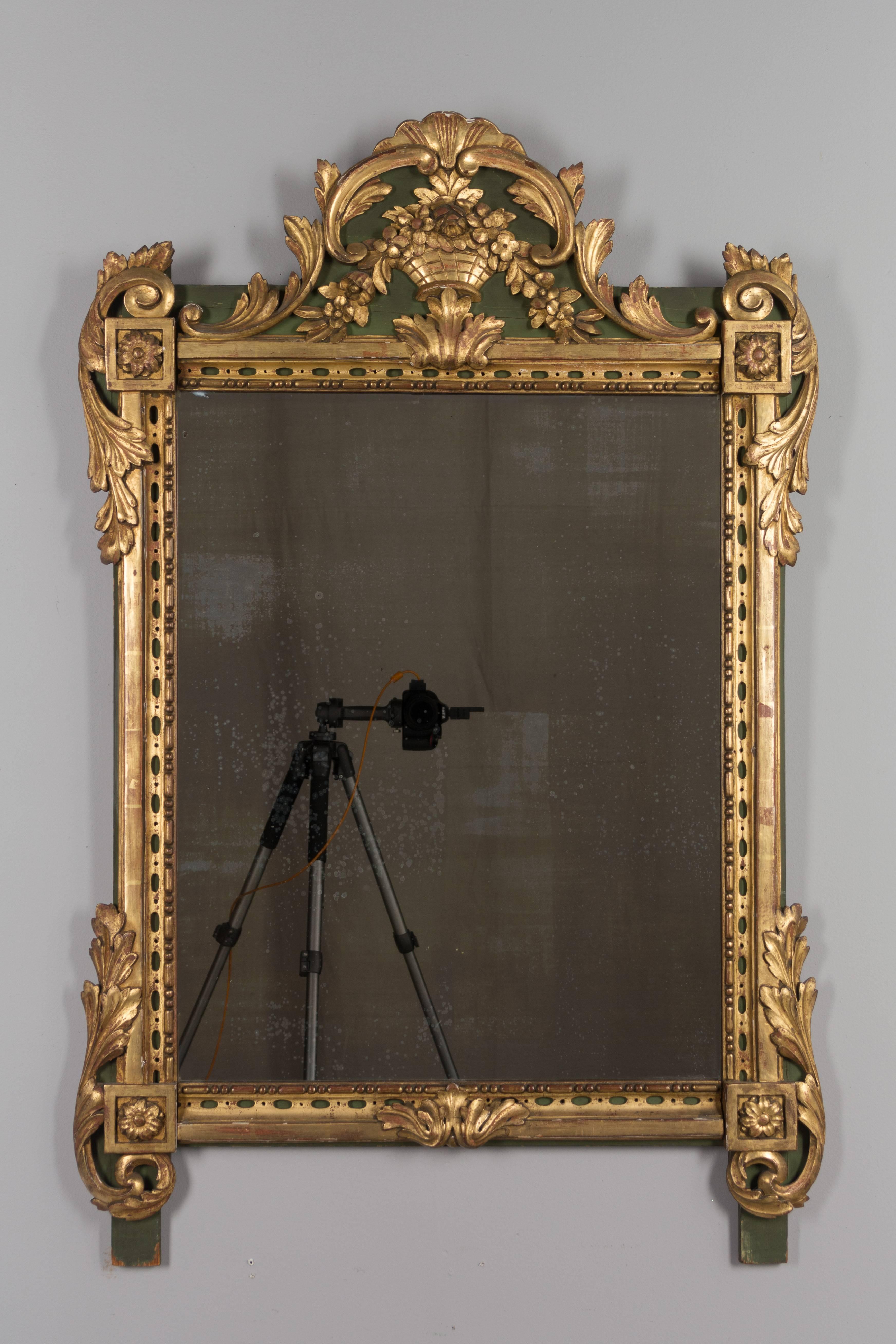 Régence 19th Century French Régence Style Parcel-Gilt Mirror