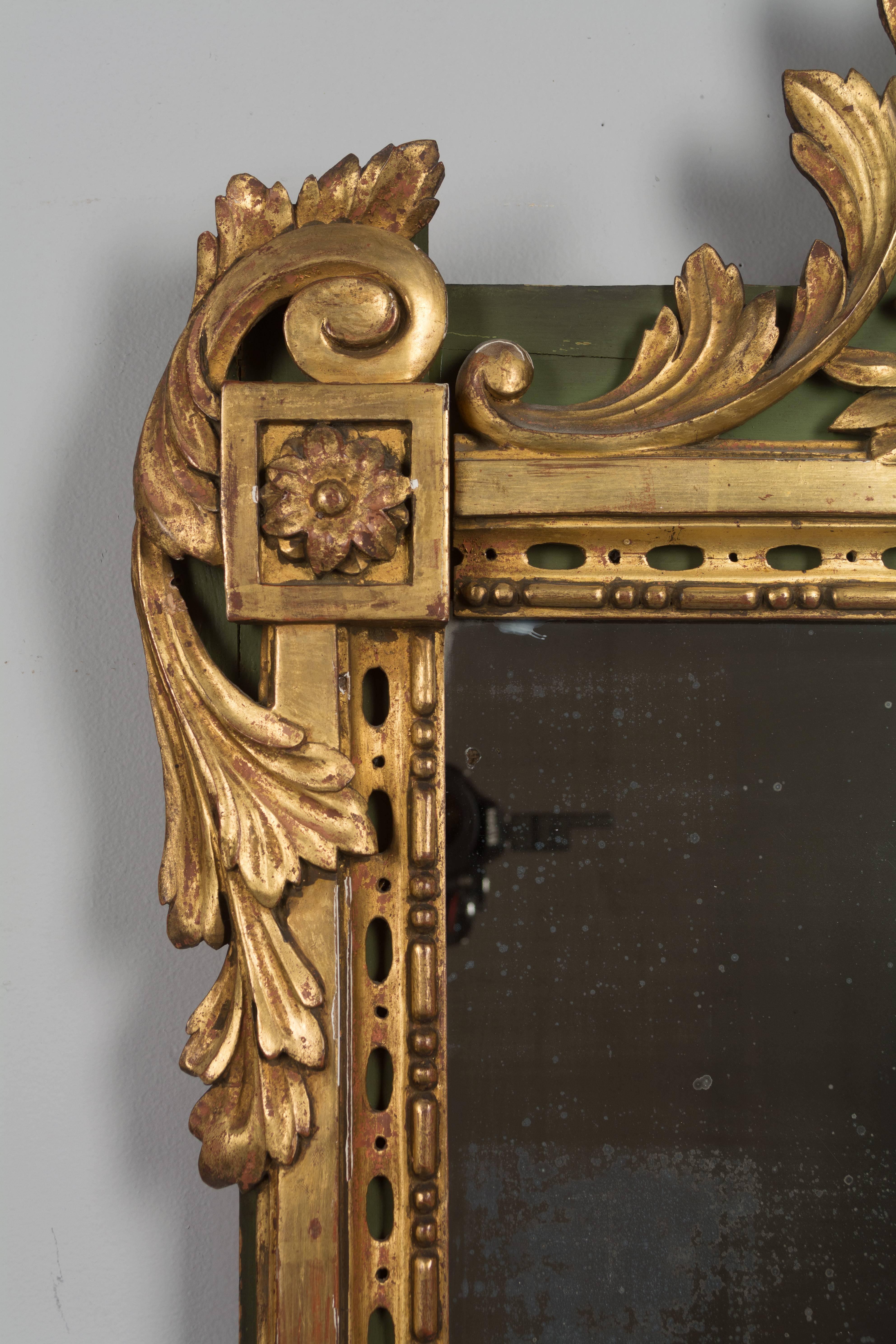 19th Century French Régence Style Parcel-Gilt Mirror In Good Condition In Winter Park, FL