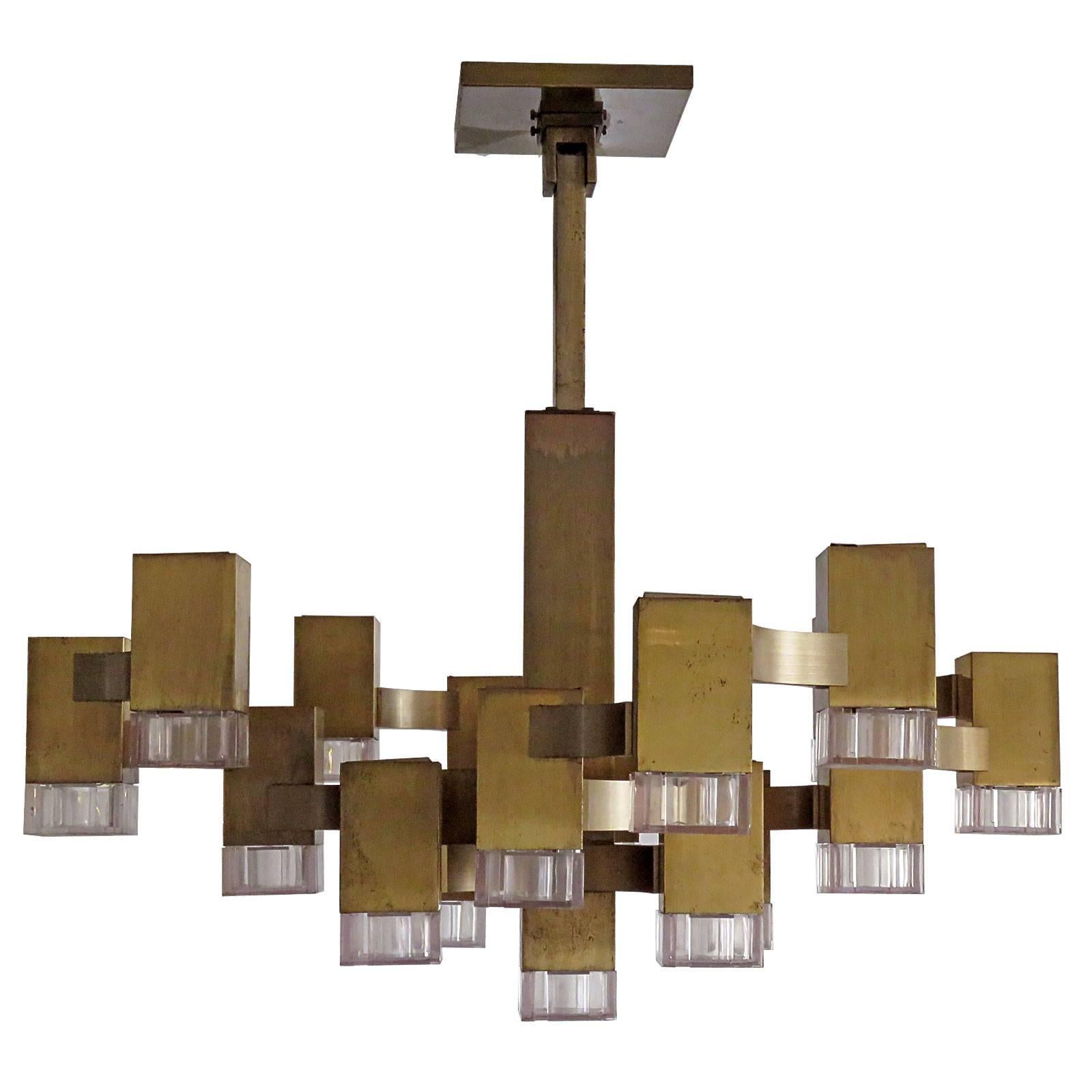 Gaetano Sciolari "Cubic" Chandelier