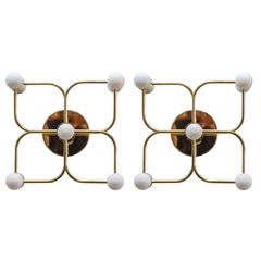 Brass Five-Light Wall Lamps by Leola 8