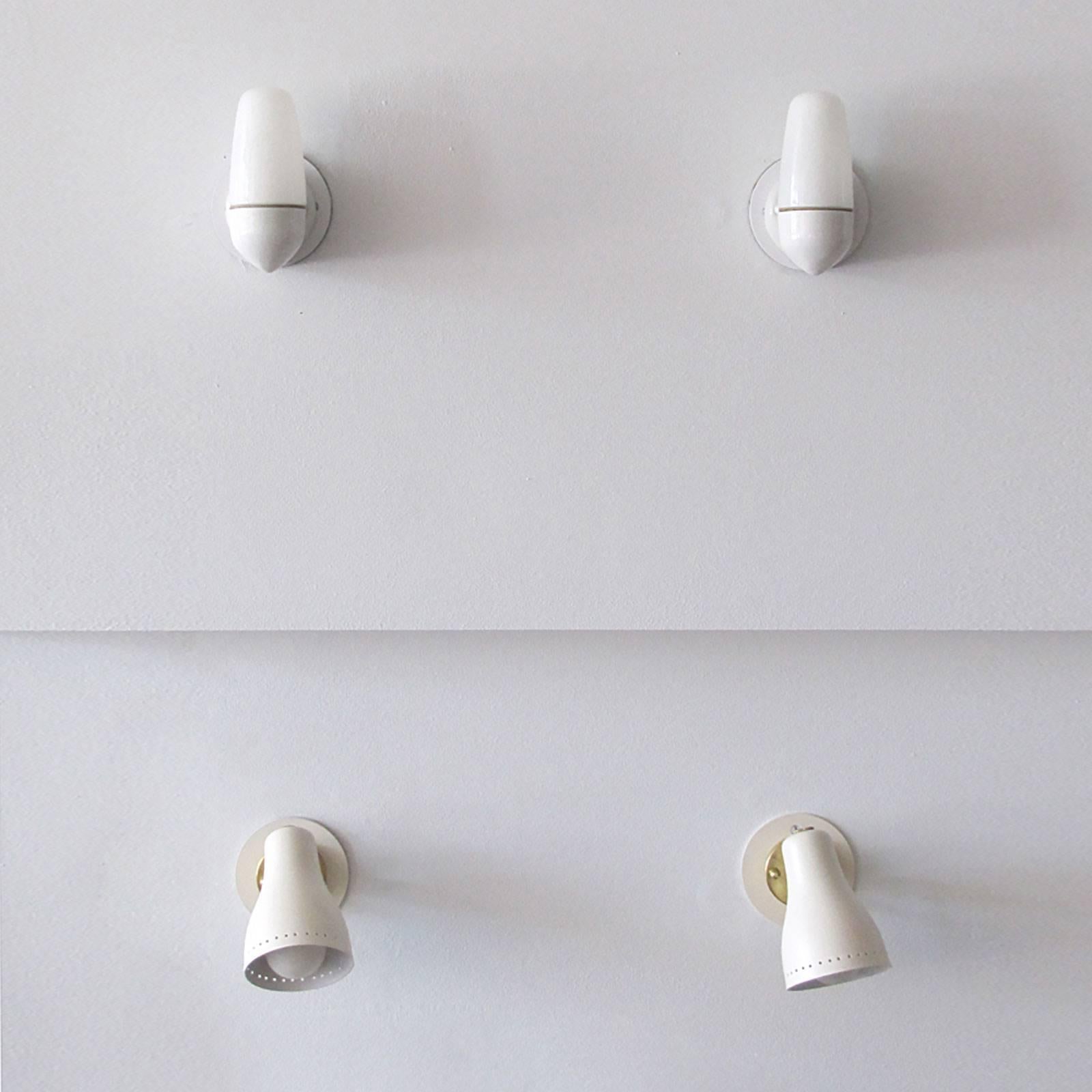 Wilhelm Wagenfeld Wall Lights for Lindner, 1950 In Excellent Condition In Los Angeles, CA