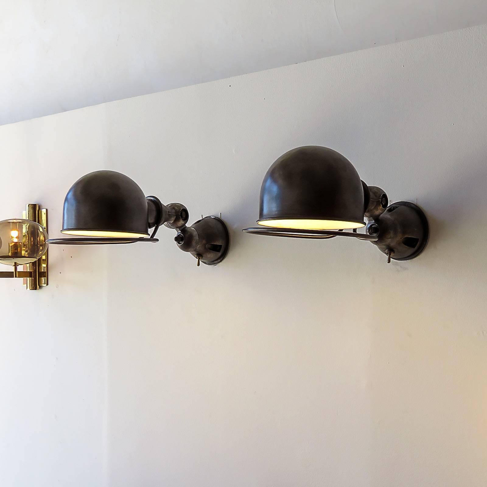 Pair of Jielde Wall Lights In Excellent Condition In Los Angeles, CA