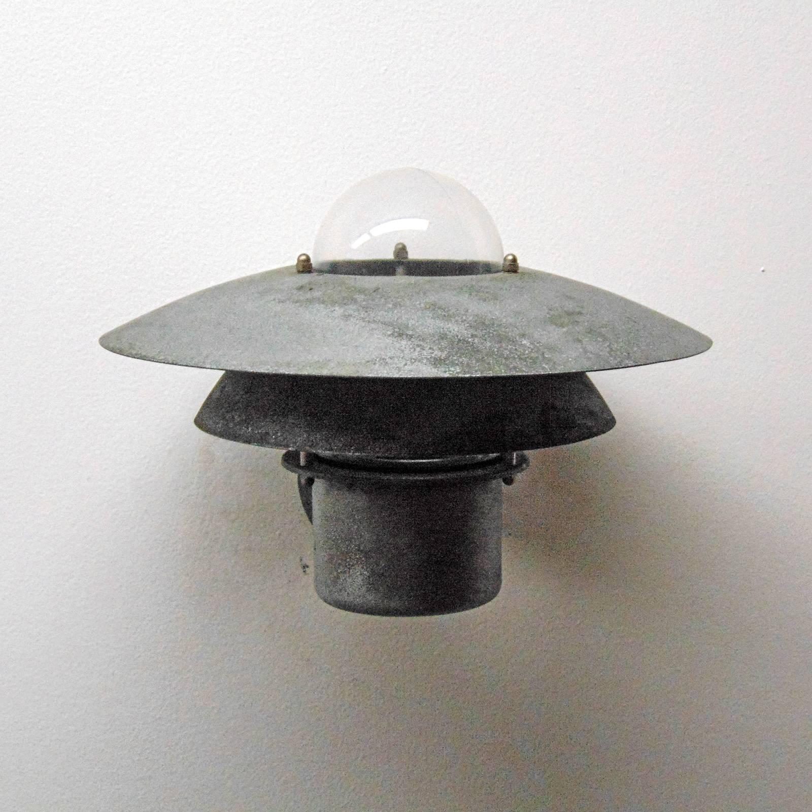 Mid-20th Century Danish Galvanized Steel Outdoor Wall Light