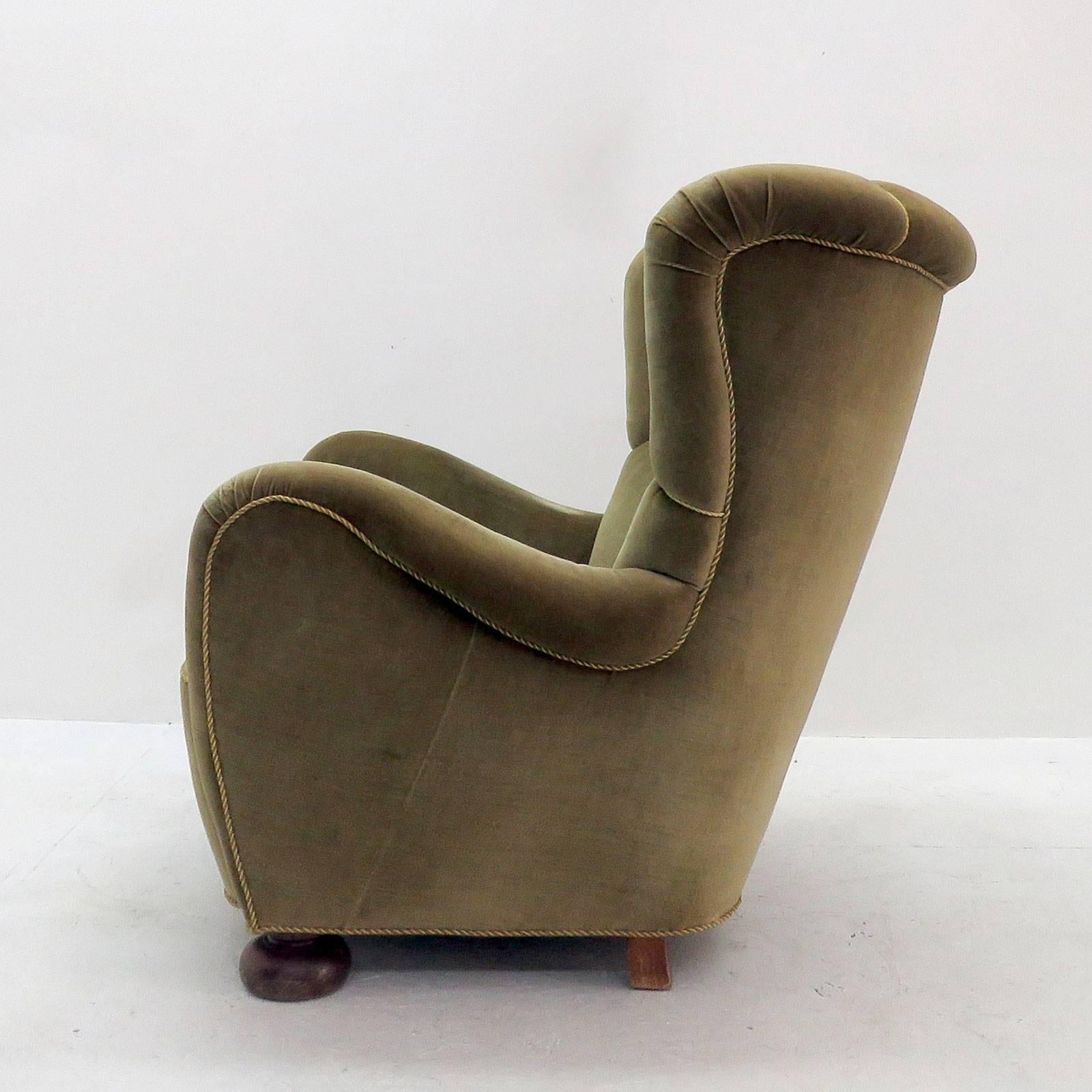 Mid-20th Century Danish 1950s High Back Lounge Chair