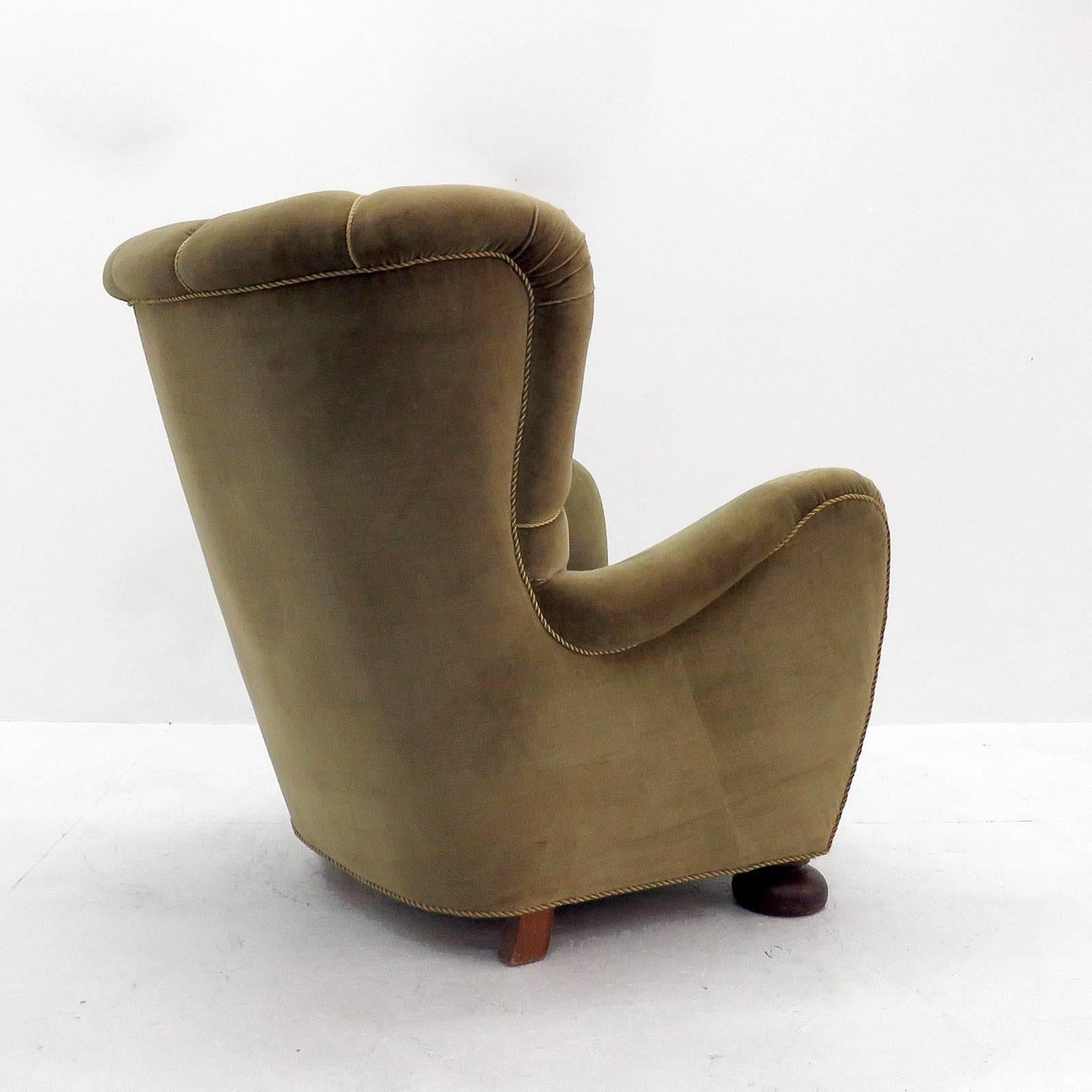 Danish 1950s High Back Lounge Chair 1