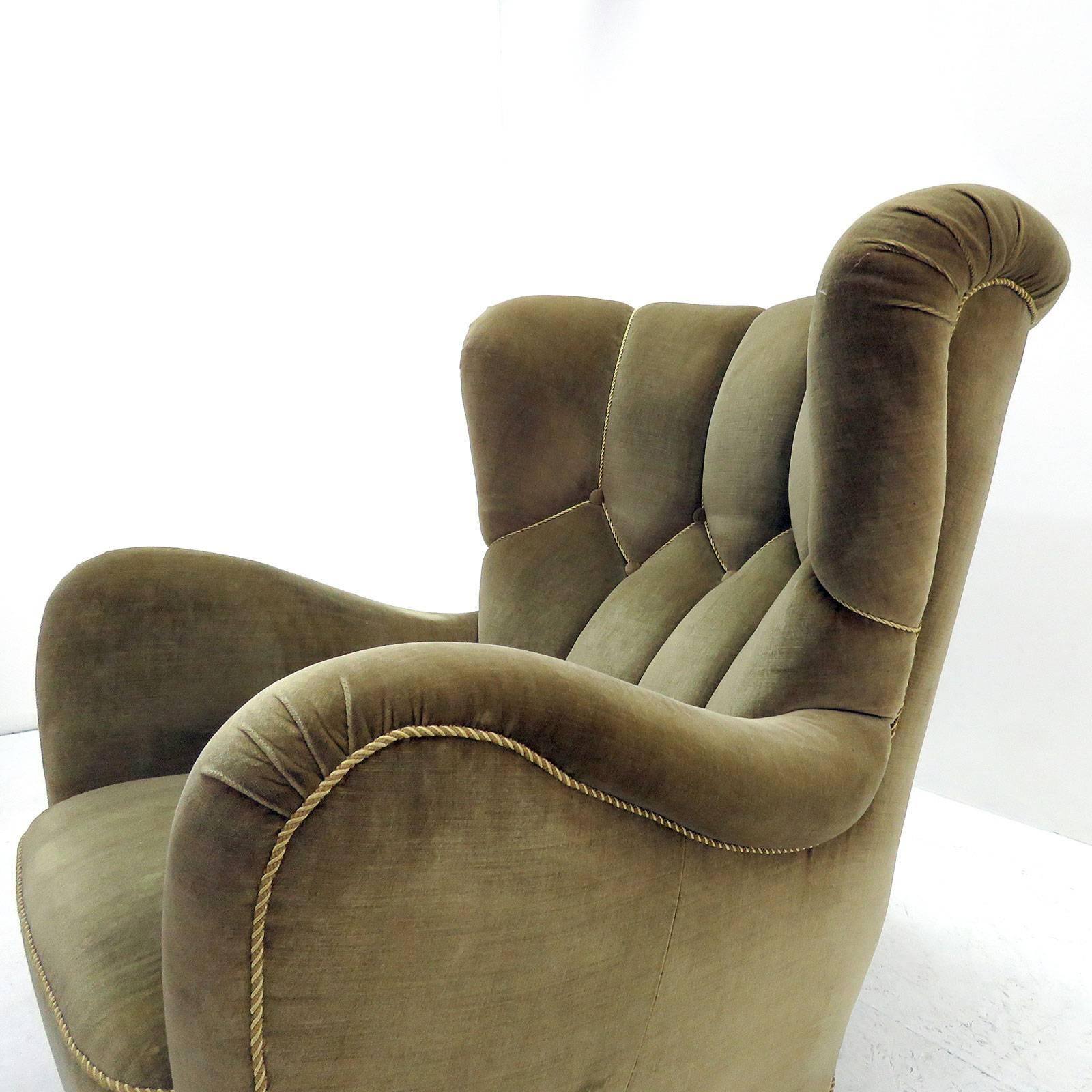 Danish 1950s High Back Lounge Chair 2