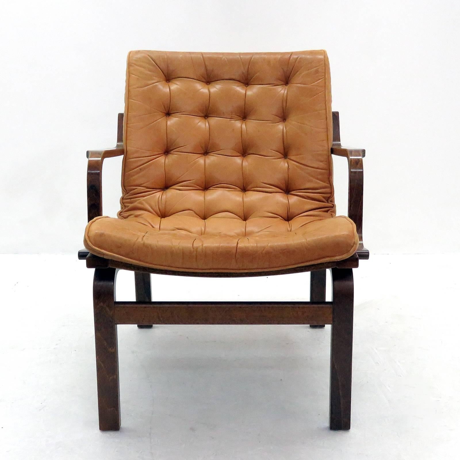 Danish Bentwood Leather Chairs 3