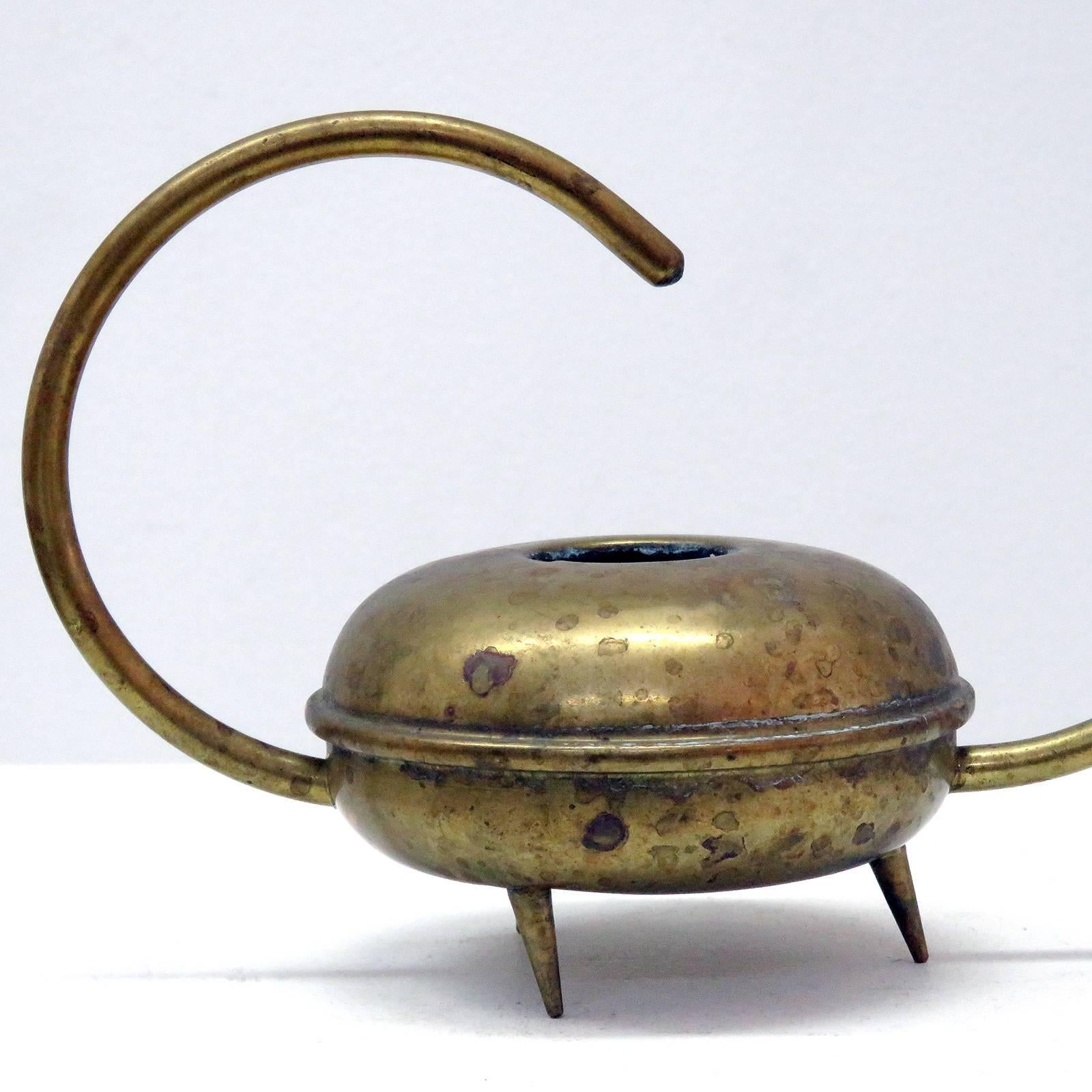 German Brass Watering Can, 1950 In Excellent Condition In Los Angeles, CA